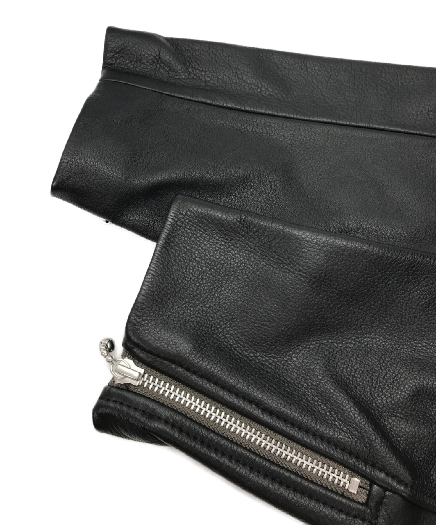 UNDERCOVER (アンダーカバー) VALENTINO (ヴァレンティノ) Leather sleeve down jacket ブラック  サイズ:2