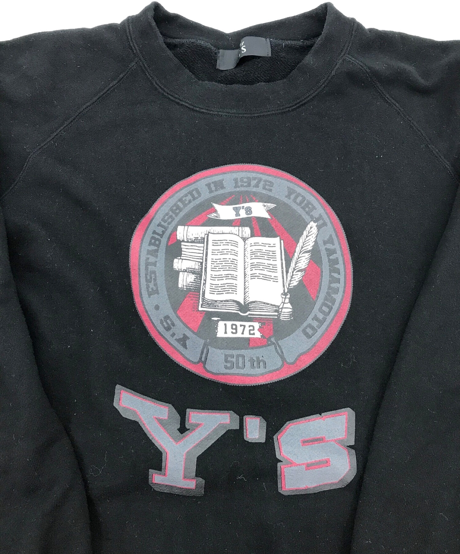 中古・古着通販】Y's (ワイズ) プリントスウェット ブラック サイズ