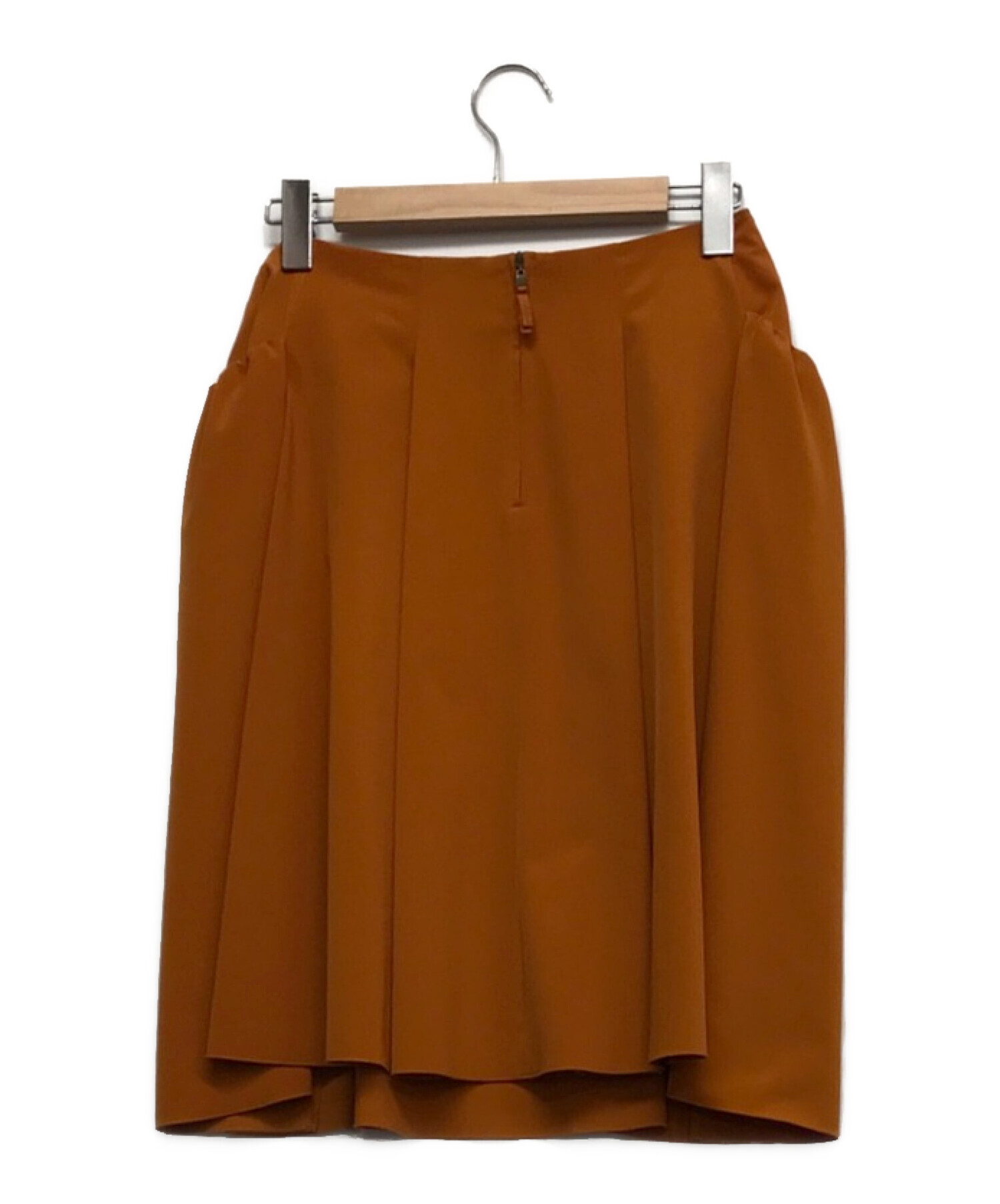なし生地の厚さFOXEY NEWYORK ひざ丈スカート 42(M位) 茶 - ひざ丈スカート