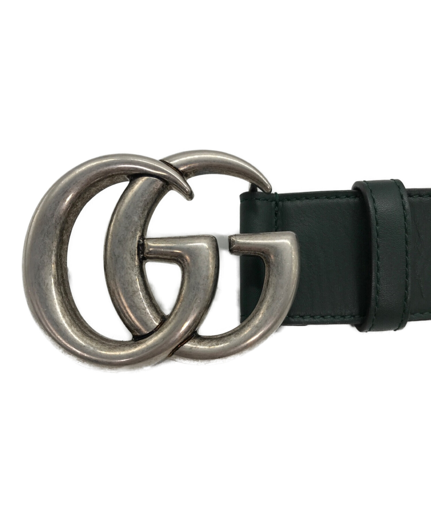 中古・古着通販】GUCCI (グッチ) ダブルGバックルレザーベルト