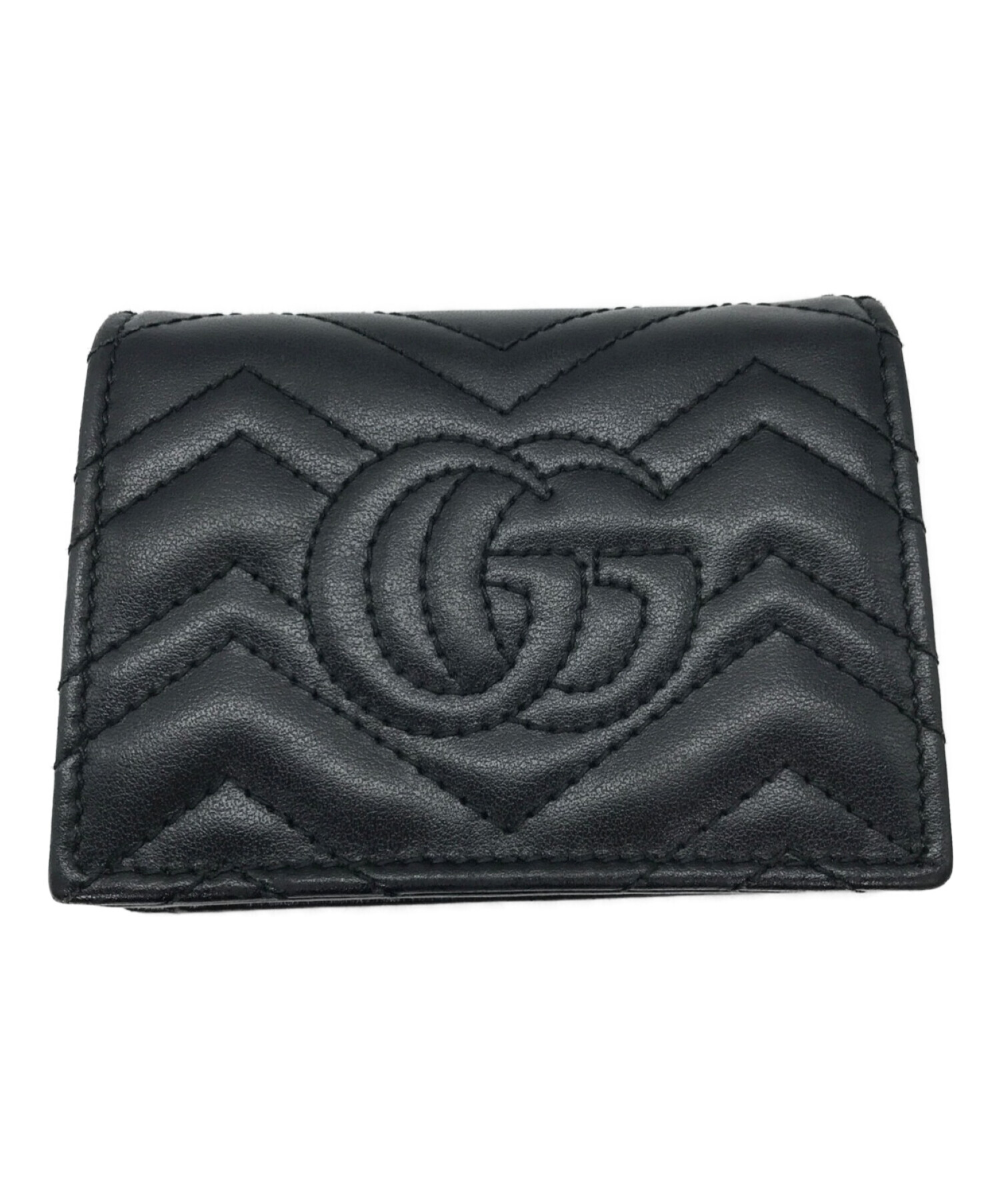 中古・古着通販】GUCCI (グッチ) GGマーモントカードケース ブラック