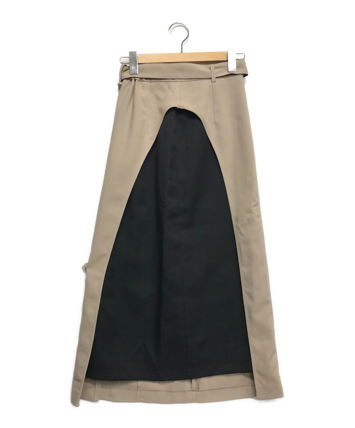 UNITED TOKYO (ユナイテッドトーキョー) クロックコンビタイトスカート ベージュ×ブラック サイズ:1