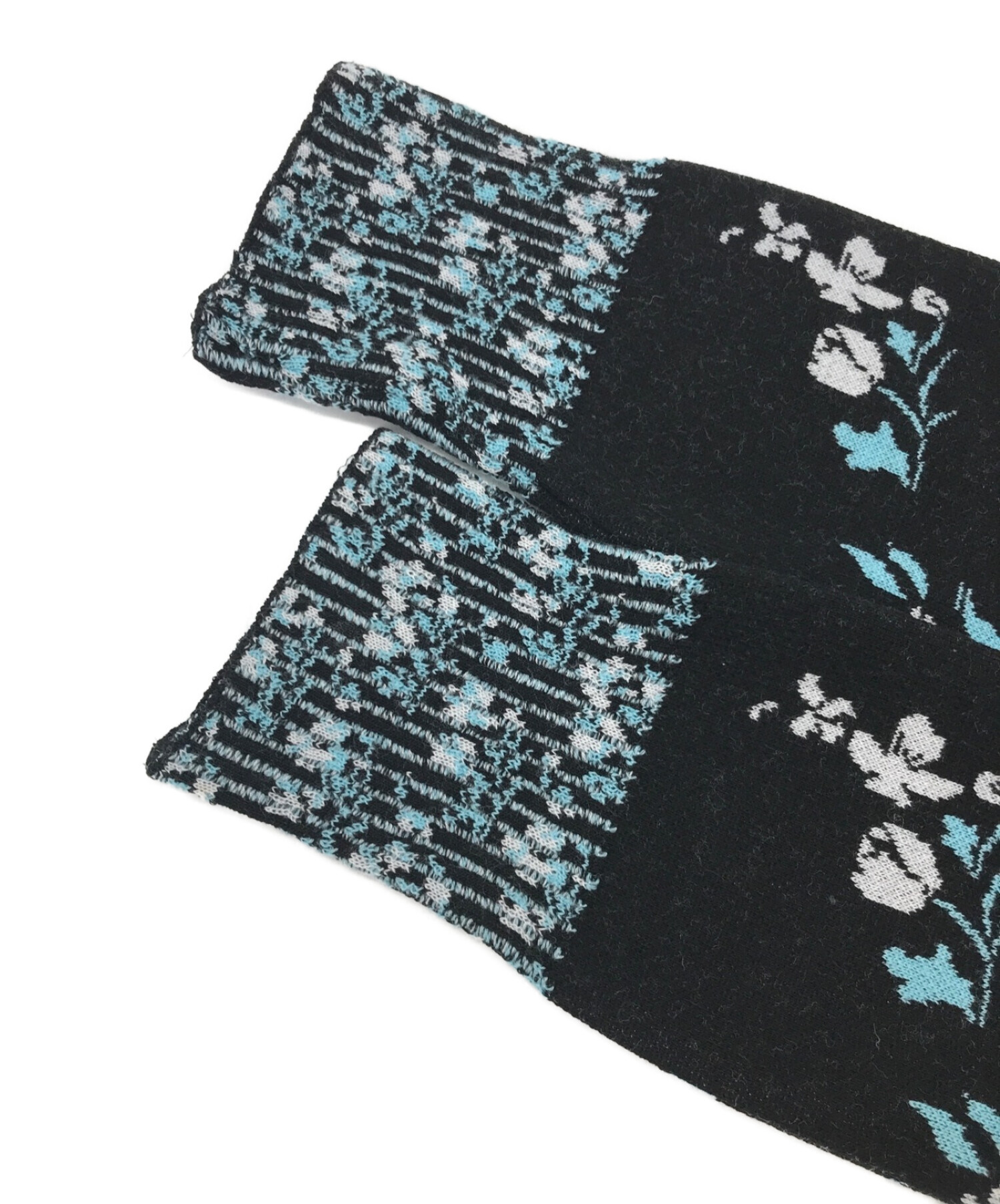 mame kurogouchi (マメクロゴウチ) Floral Jacquard Knitted Top ブラック サイズ:1