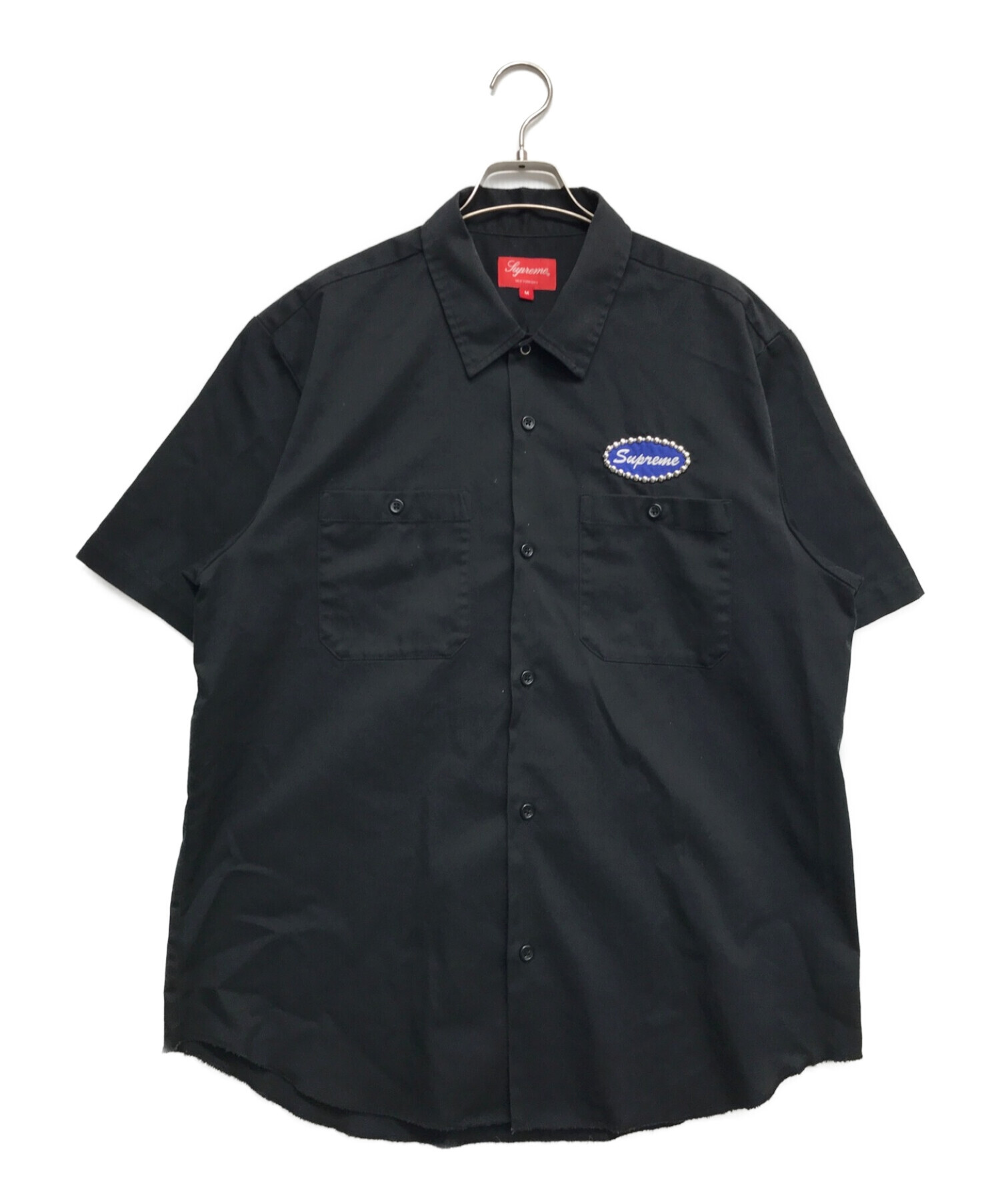 Supreme (シュプリーム) Studded Patch S/S Work Shirt ブラック サイズ:M