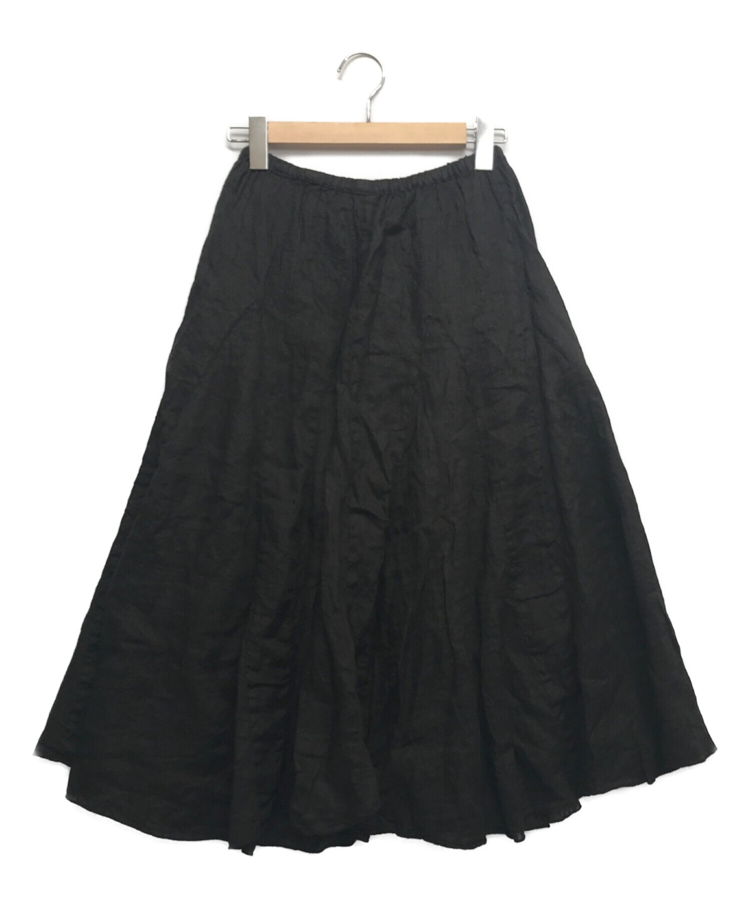 CP Shades (シーピーシェイズ) リネンマキシスカート ブラック サイズ:S