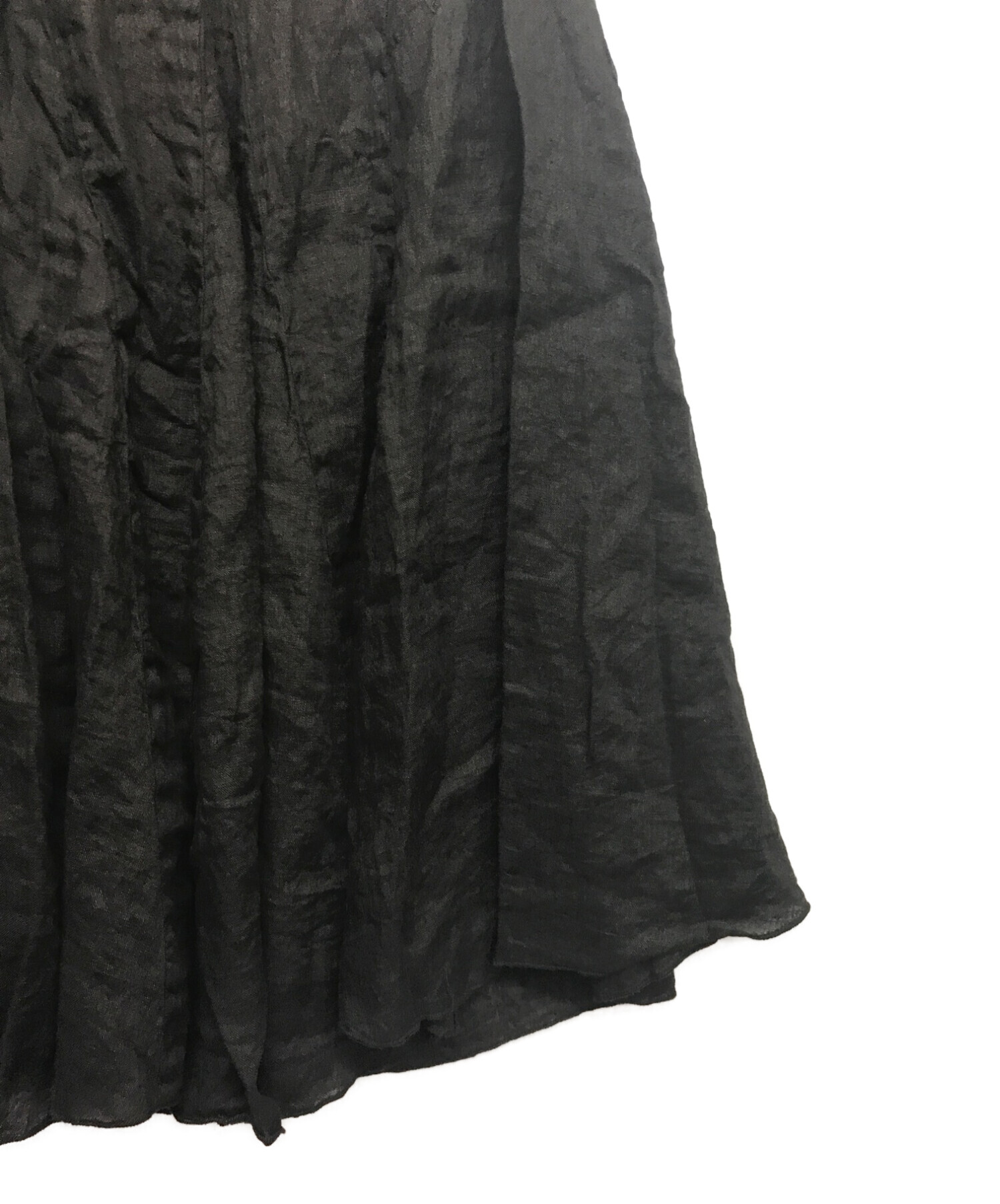 CP Shades (シーピーシェイズ) リネンマキシスカート ブラック サイズ:S
