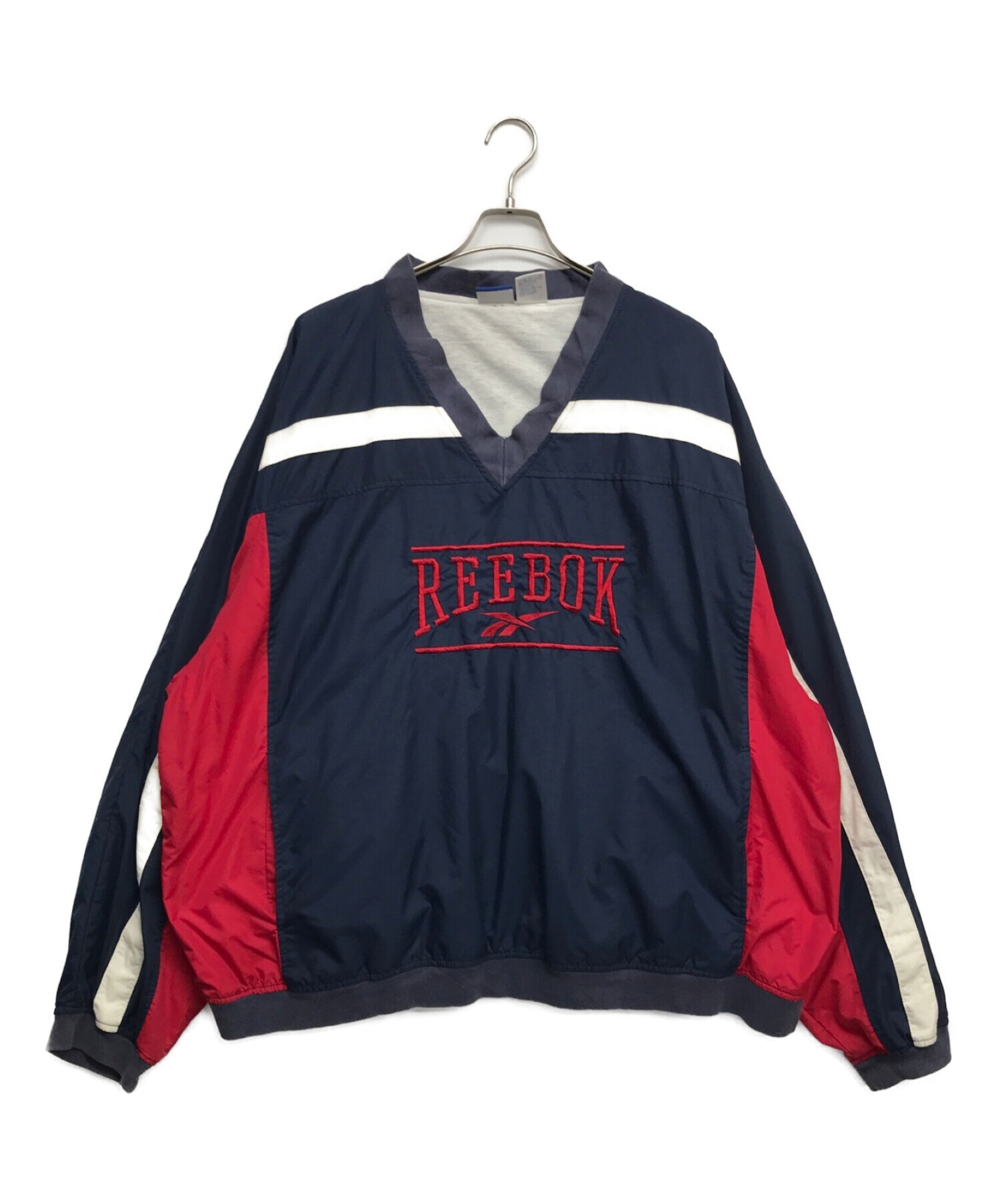 REEBOK (リーボック) ナイロンプルオーバー ネイビー サイズ:2XL