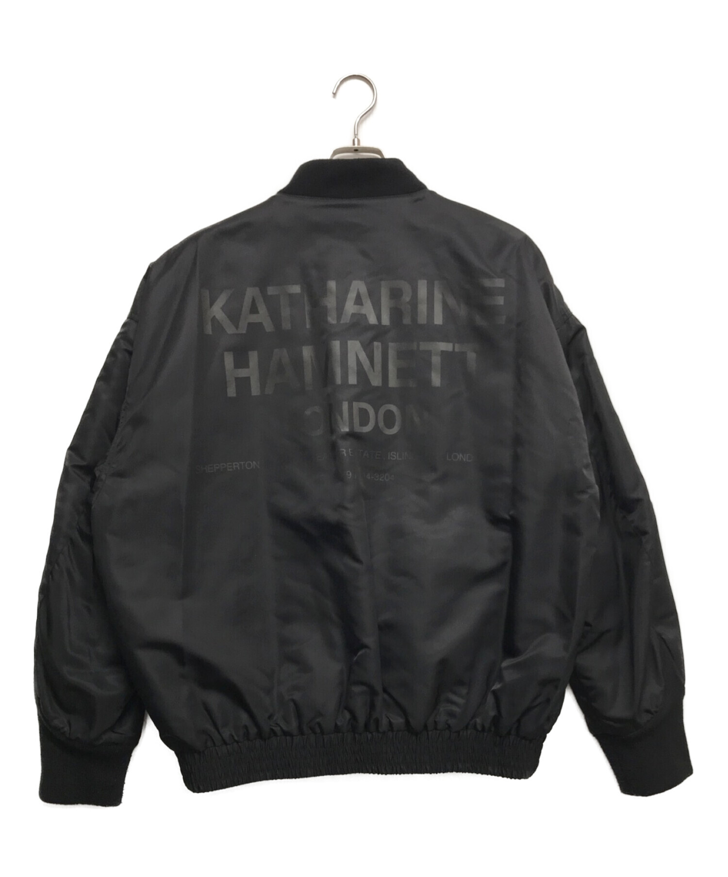 NEIGHBORHOOD (ネイバーフッド) KATHARINE HAMNETT (キャサリンハムネット) MA-1ジャケット ブラック サイズ:L