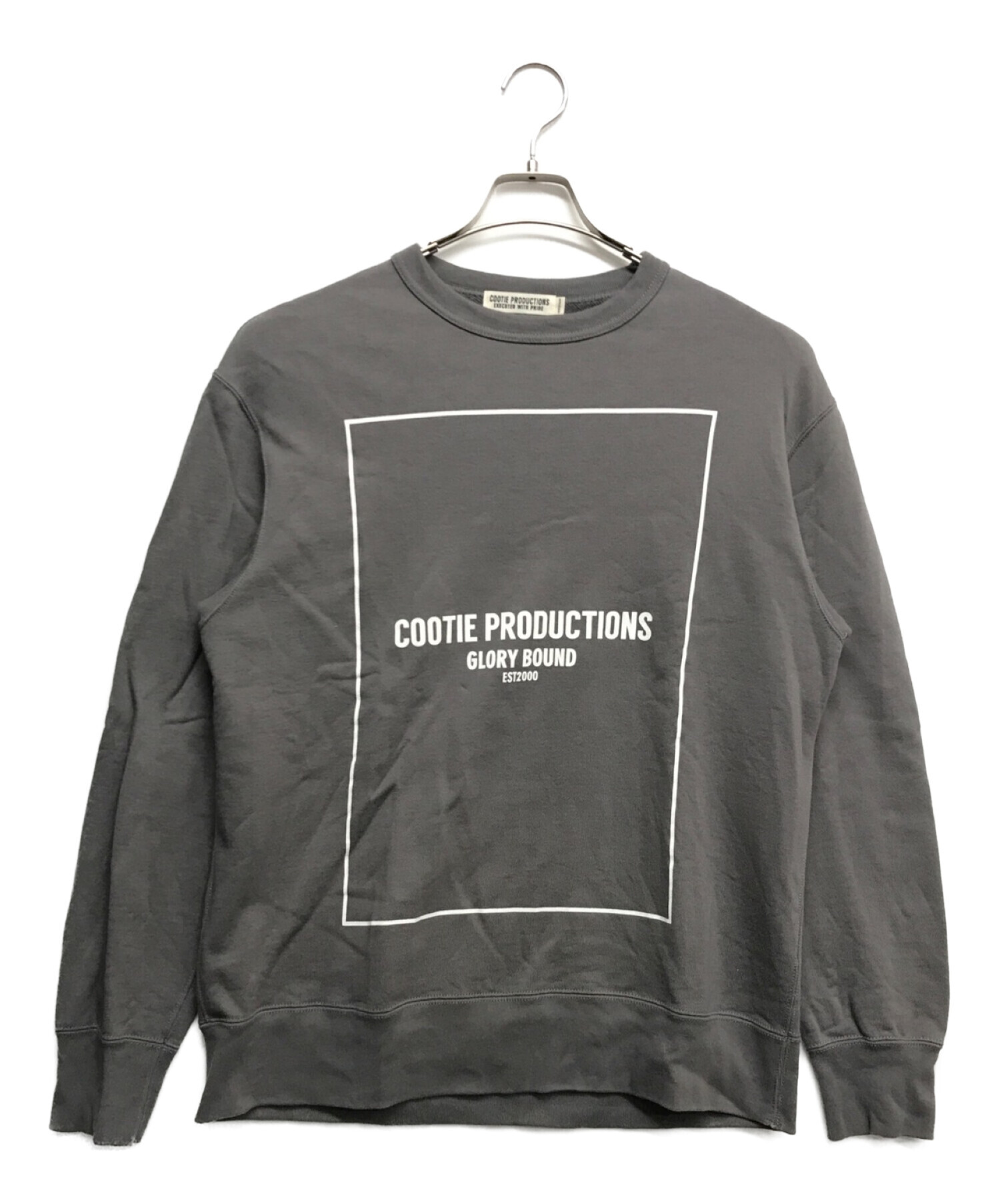 COOTIE (クーティー) Print Crewneck Sweatshirt グレー サイズ:M