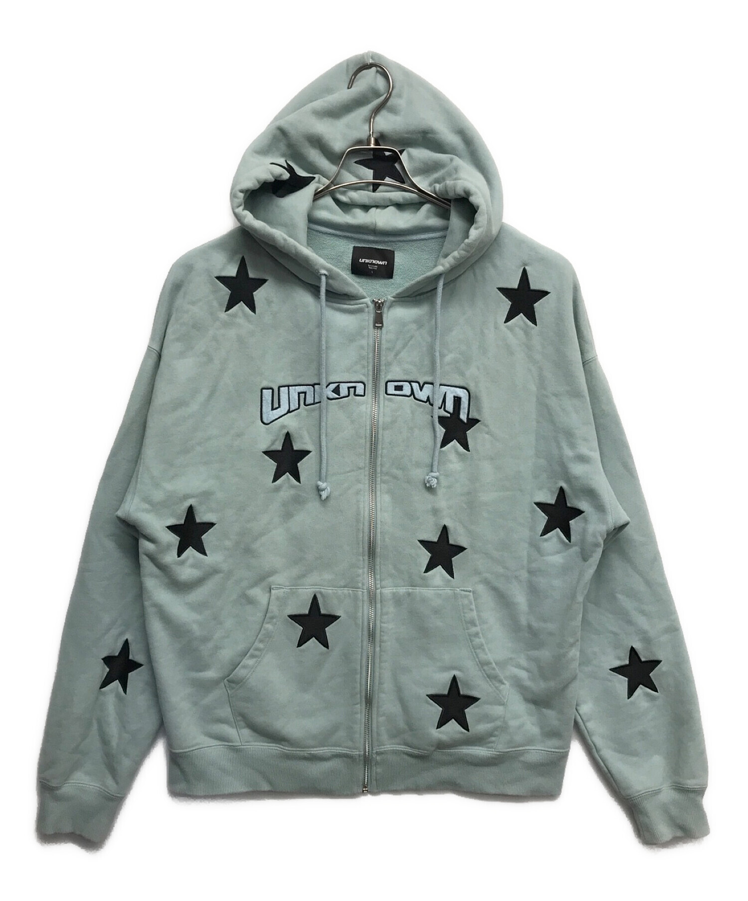 unknown (アンノウン) Star Zip Hoodie フーディー ブルー サイズ:L