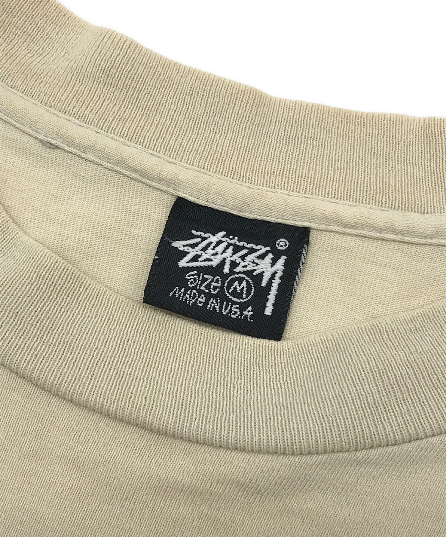 stussy (ステューシー) 80ｓスター両面プリントTシャツ ベージュ サイズ:M