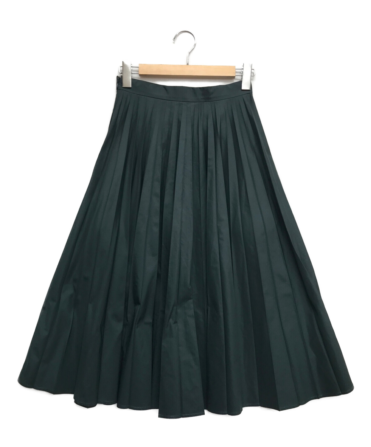 マーガレットハウエル プリーツスカート ロング 1 緑 グリーン /AA □OS - スカート