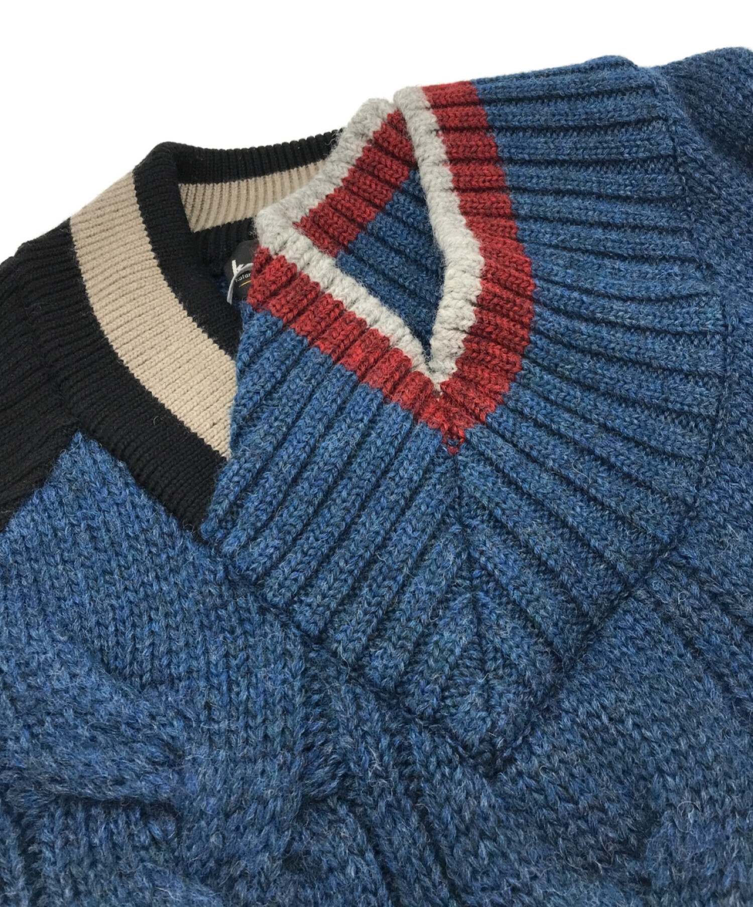 中古・古着通販】KOLOR (カラー) ビッグケーブルKNIT ネイビー サイズ