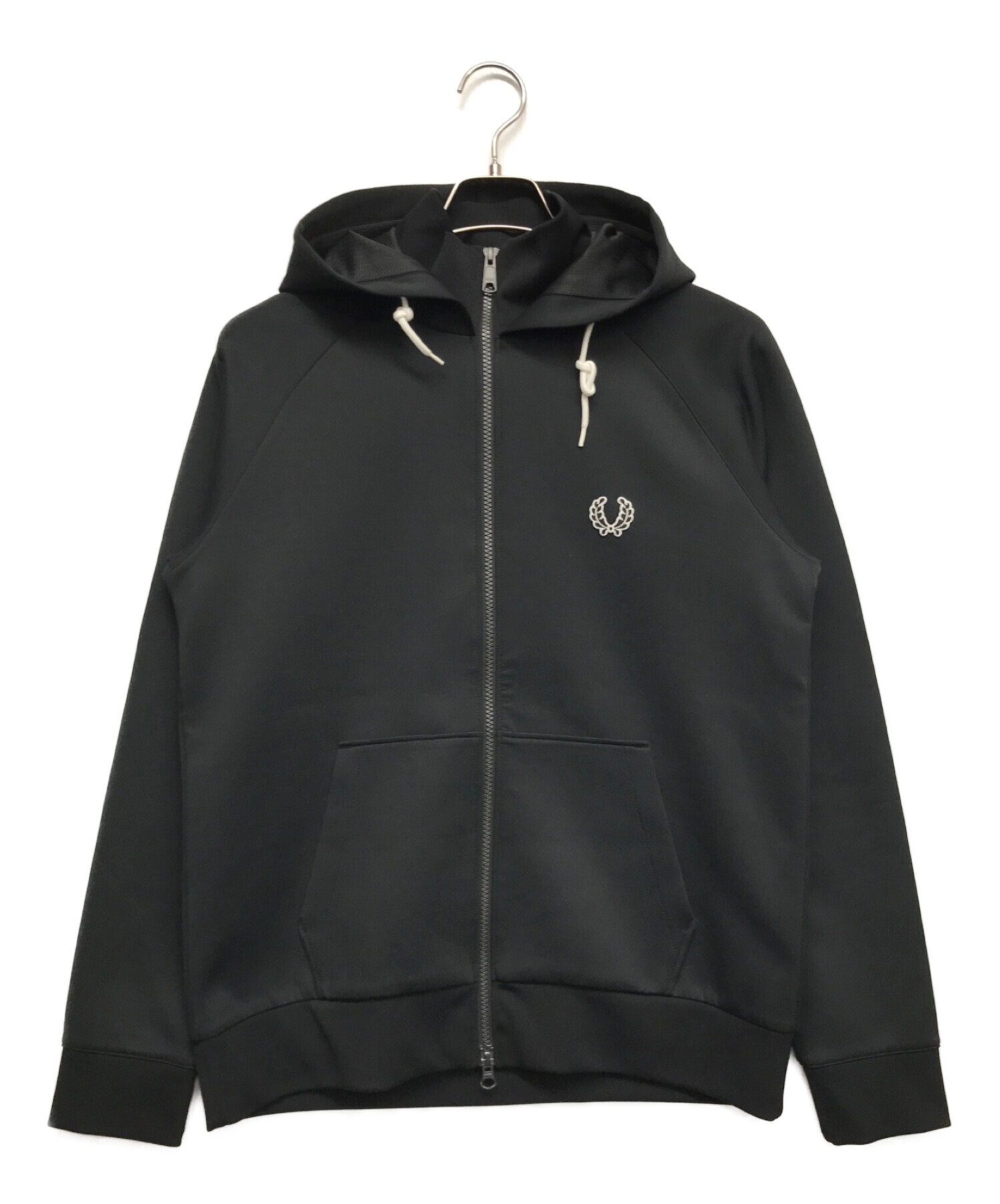 FRED PERRY (フレッドペリー) フーデットトラックジャケット ブラック サイズ:S