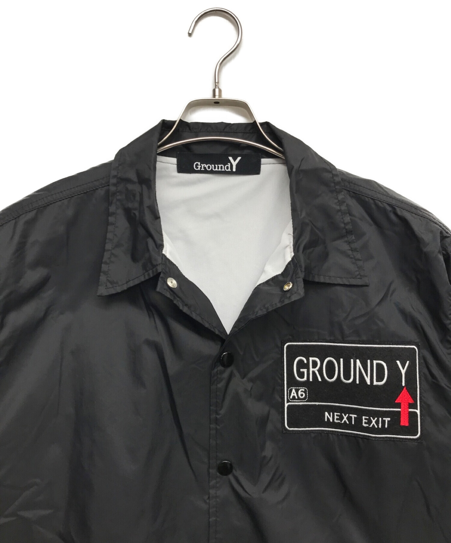 GROUND Y (グラウンドワイ) コーチジャケット ブラック サイズ:1
