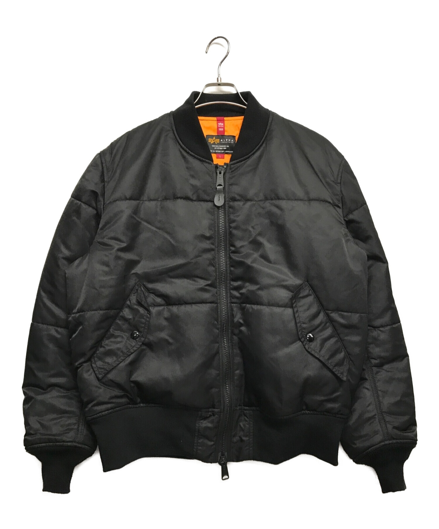 中古・古着通販】ALPHA (アルファ) MA-1ジャケット ブラック サイズ:L