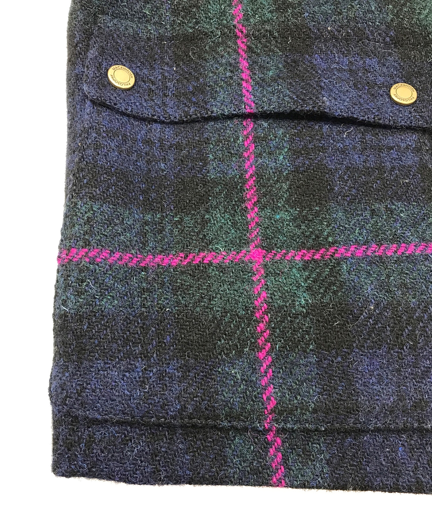 MACKINTOSH PHILOSOPHY (マッキントッシュフィロソフィー) Harris Tweed (ハリスツイード) チェック柄ジャケット  ネイビー サイズ:36