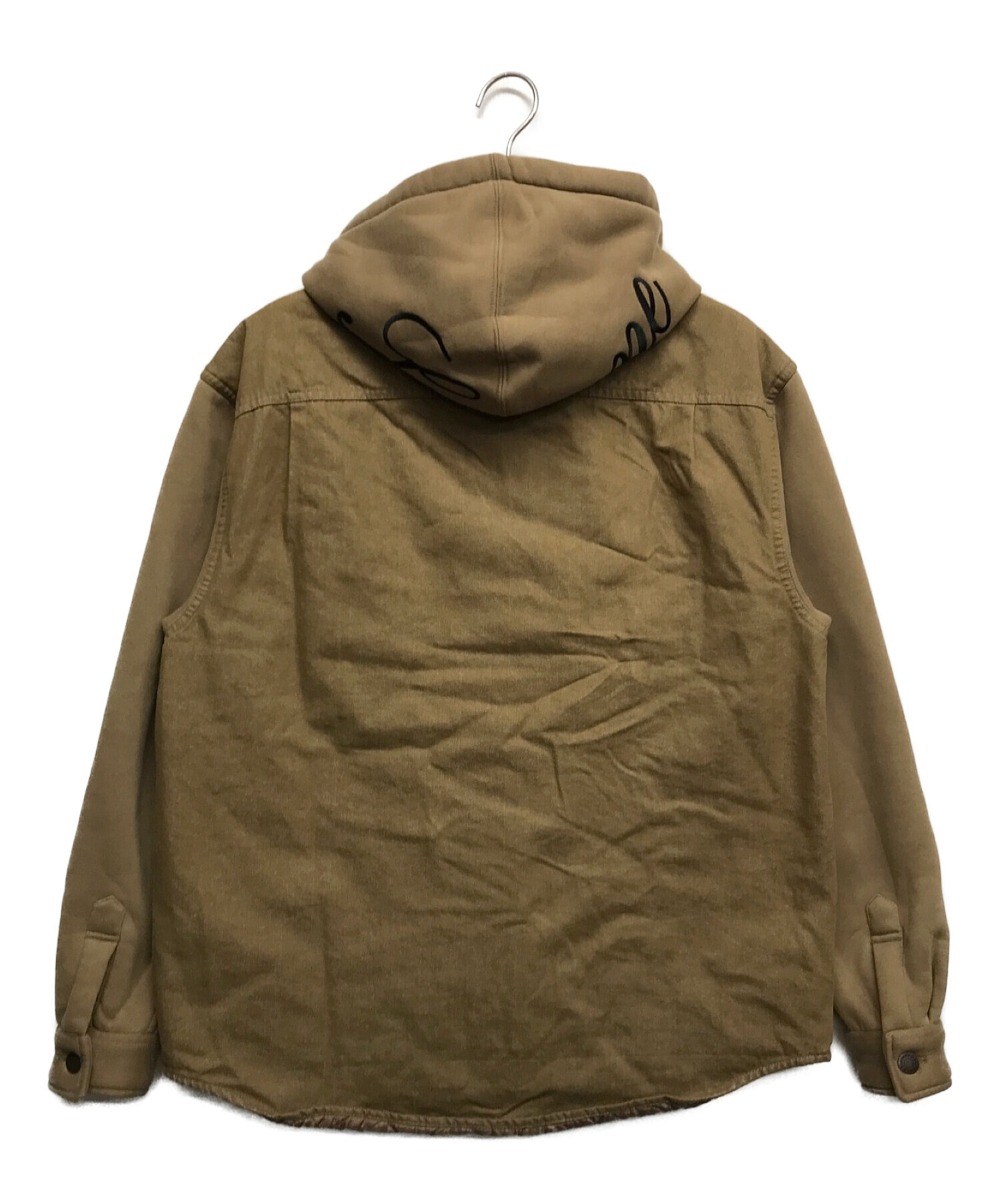 Supreme (シュプリーム) Fleece Hooded Denim Shirt ベージュ サイズ:M