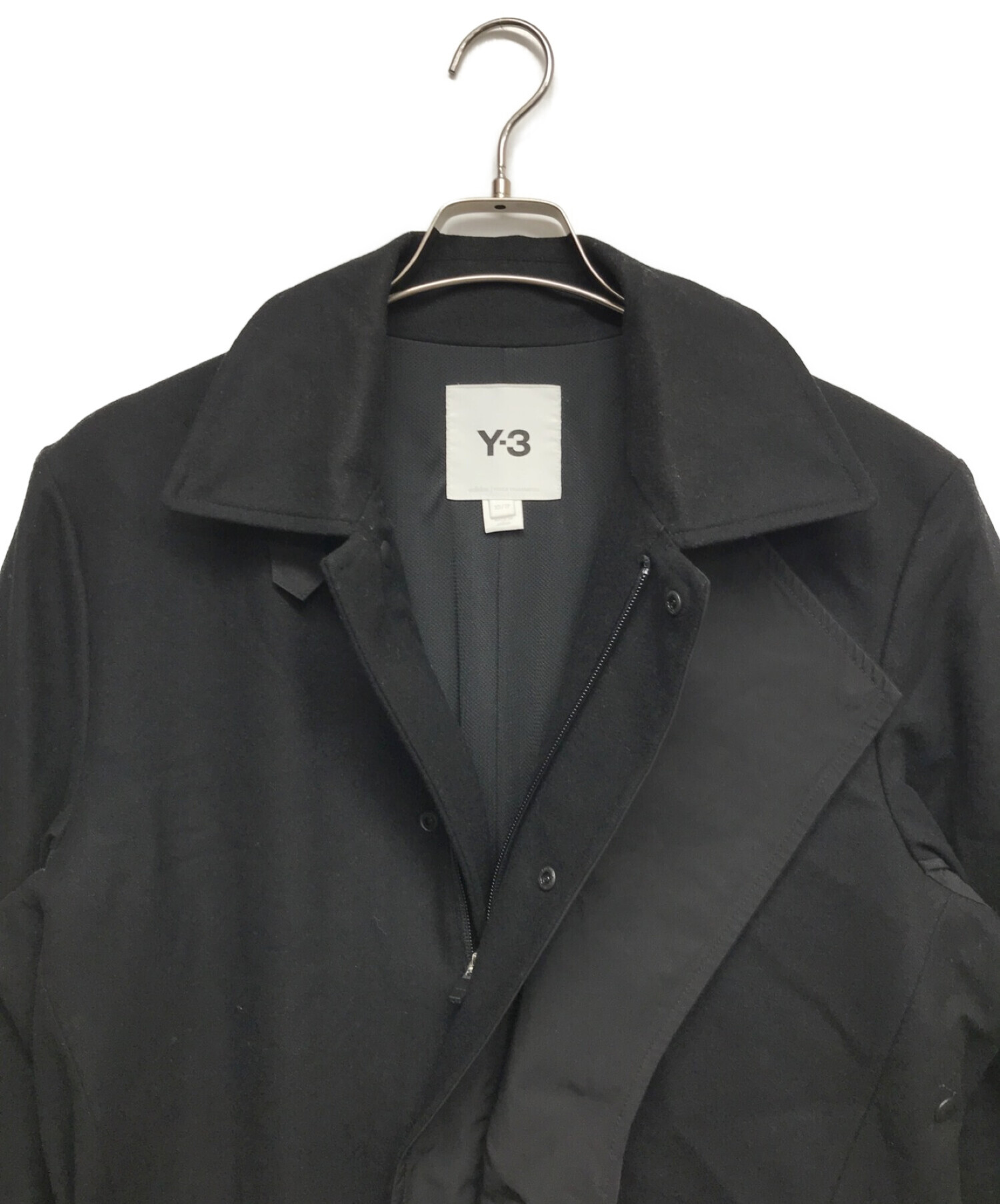 Y-3 (ワイスリー) CH1 ウール フランネル コート ブラック サイズ:XS