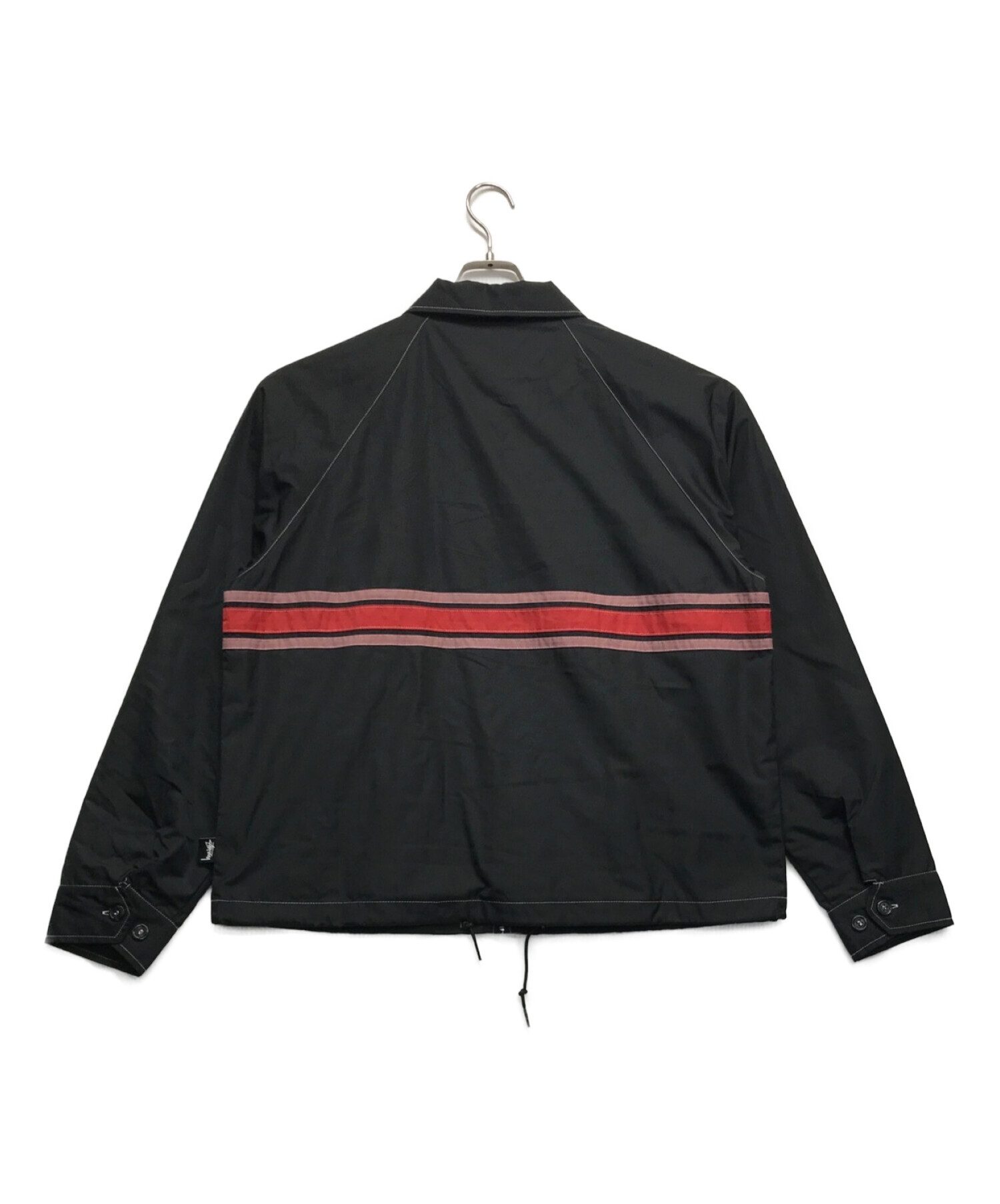 stussy (ステューシー) Stripe Zip JACKET ブラック サイズ:M