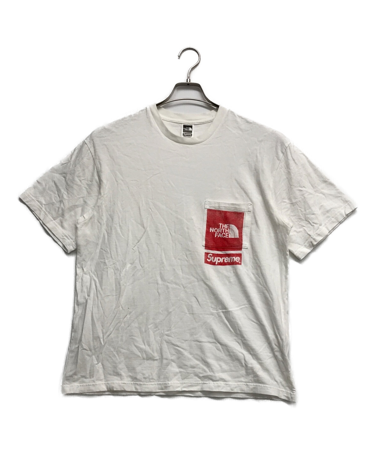 THE NORTH FACE (ザ ノース フェイス) Supreme (シュプリーム) ポケットTシャツ ホワイト サイズ:S