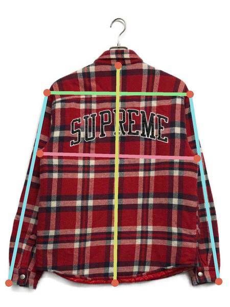 中古・古着通販】Supreme (シュプリーム) Quilted Flannel Shirt レッド サイズ:L｜ブランド・古着通販  トレファク公式【TREFAC FASHION】スマホサイト