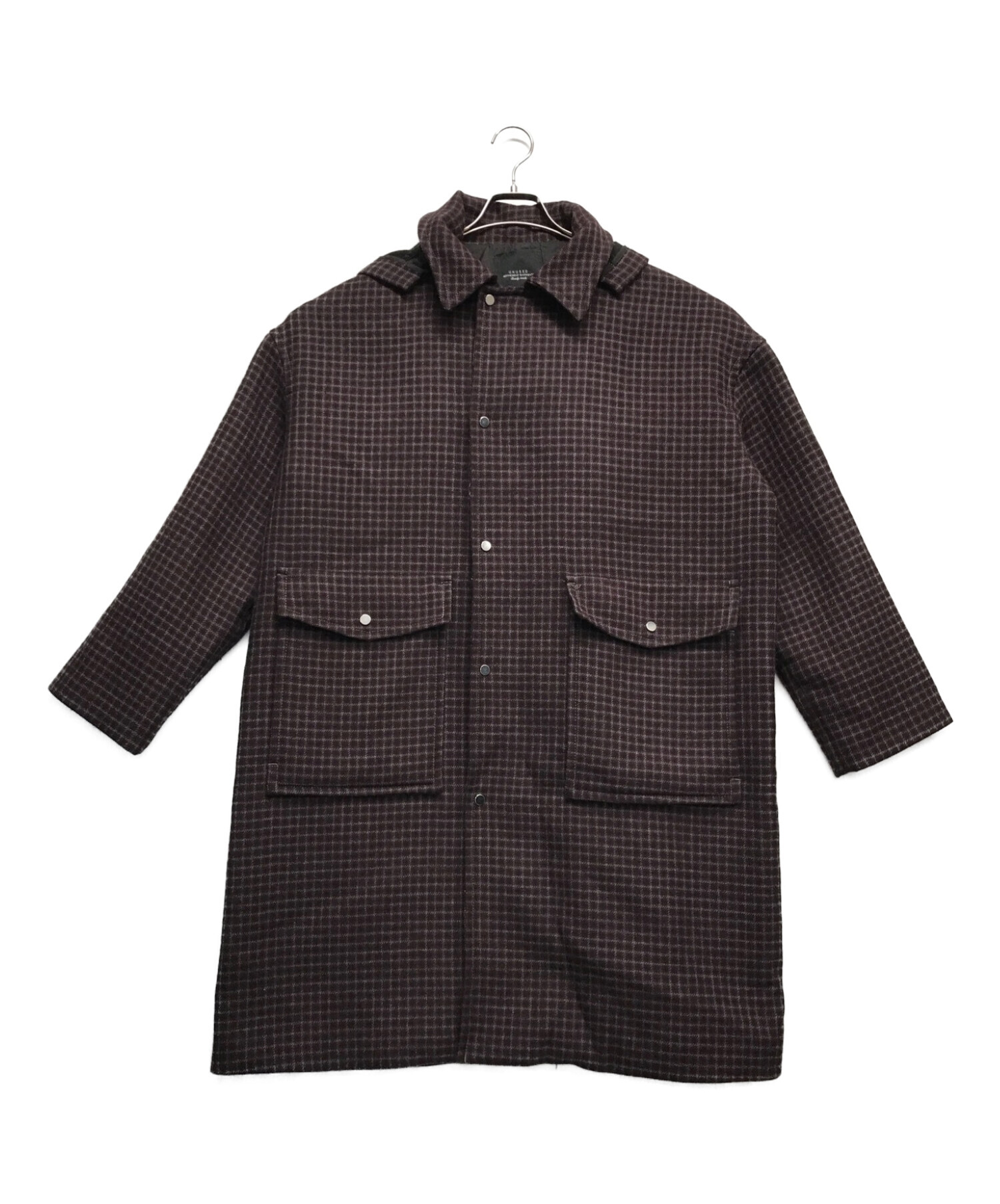 中古・古着通販】UNUSED (アンユーズド) Gun-club check coat ブラウン サイズ:1｜ブランド・古着通販  トレファク公式【TREFAC FASHION】スマホサイト