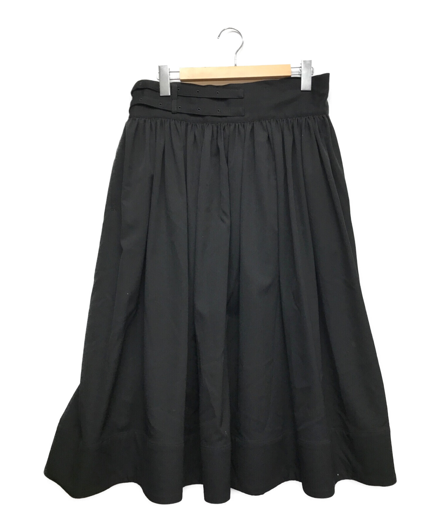 LIMI feu (リミフゥ) ウール マキシ ギャザースカート ブラック サイズ:S
