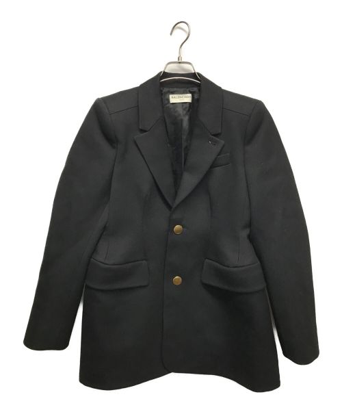 【中古・古着通販】BALENCIAGA (バレンシアガ) WOOL TWILL HOURGLASS JACKET ブラック サイズ:38｜ブランド・古着通販  トレファク公式【TREFAC FASHION】スマホサイト