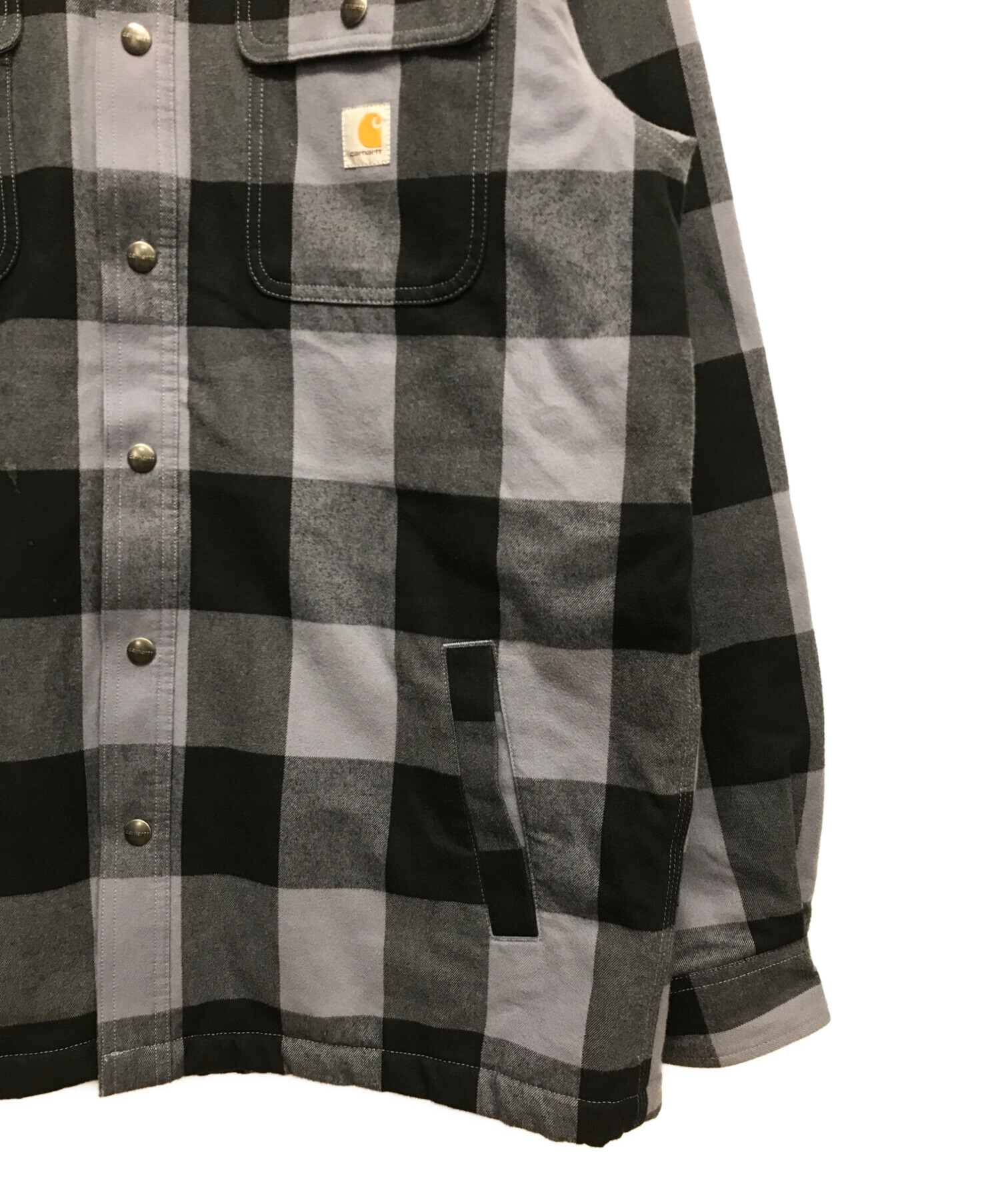 CarHartt (カーハート) チェックシャツジャケット グレー サイズ:L