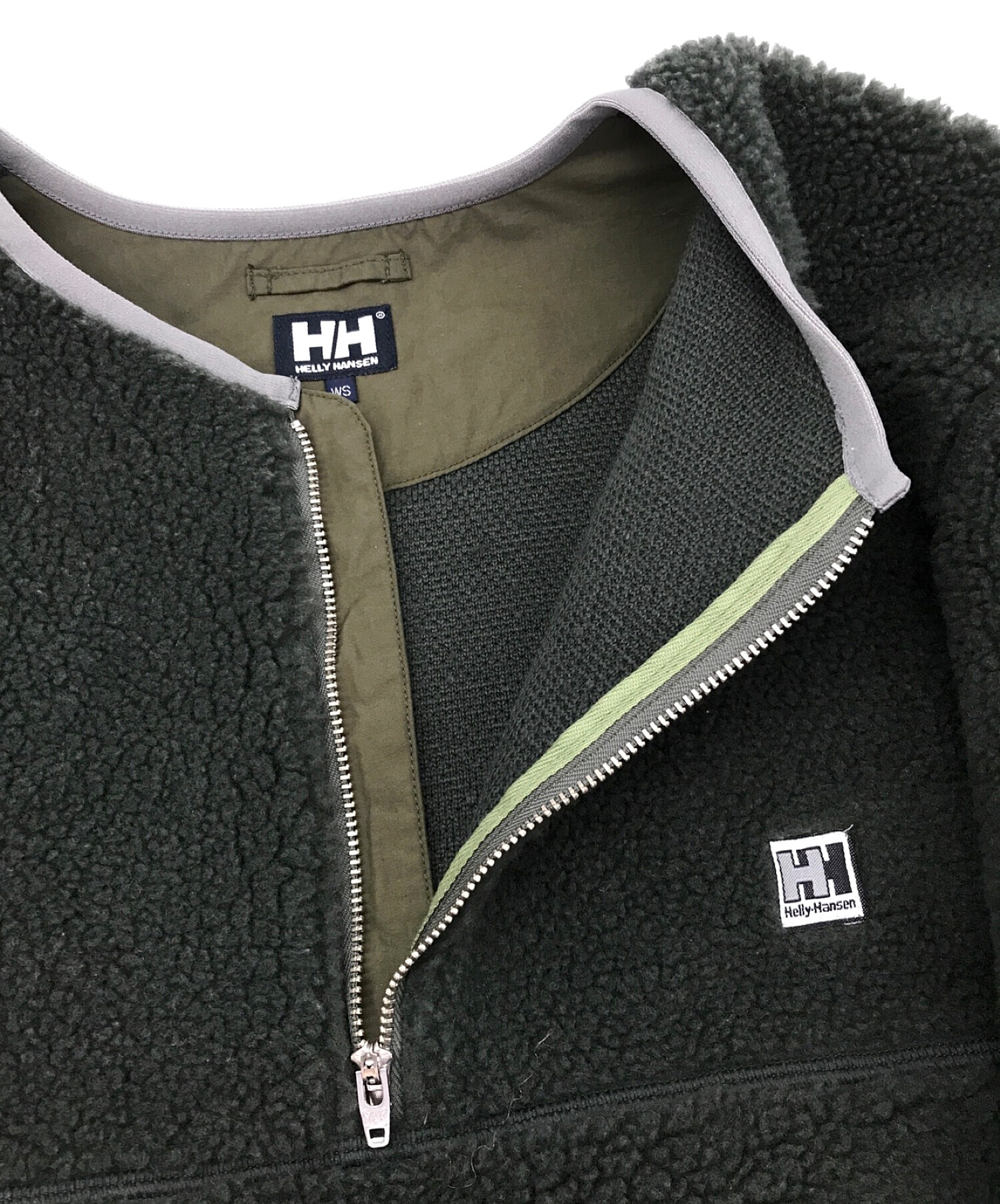 HELLY HANSEN (ヘリーハンセン) ハーフジップフリースジャケット グリーン サイズ:WS