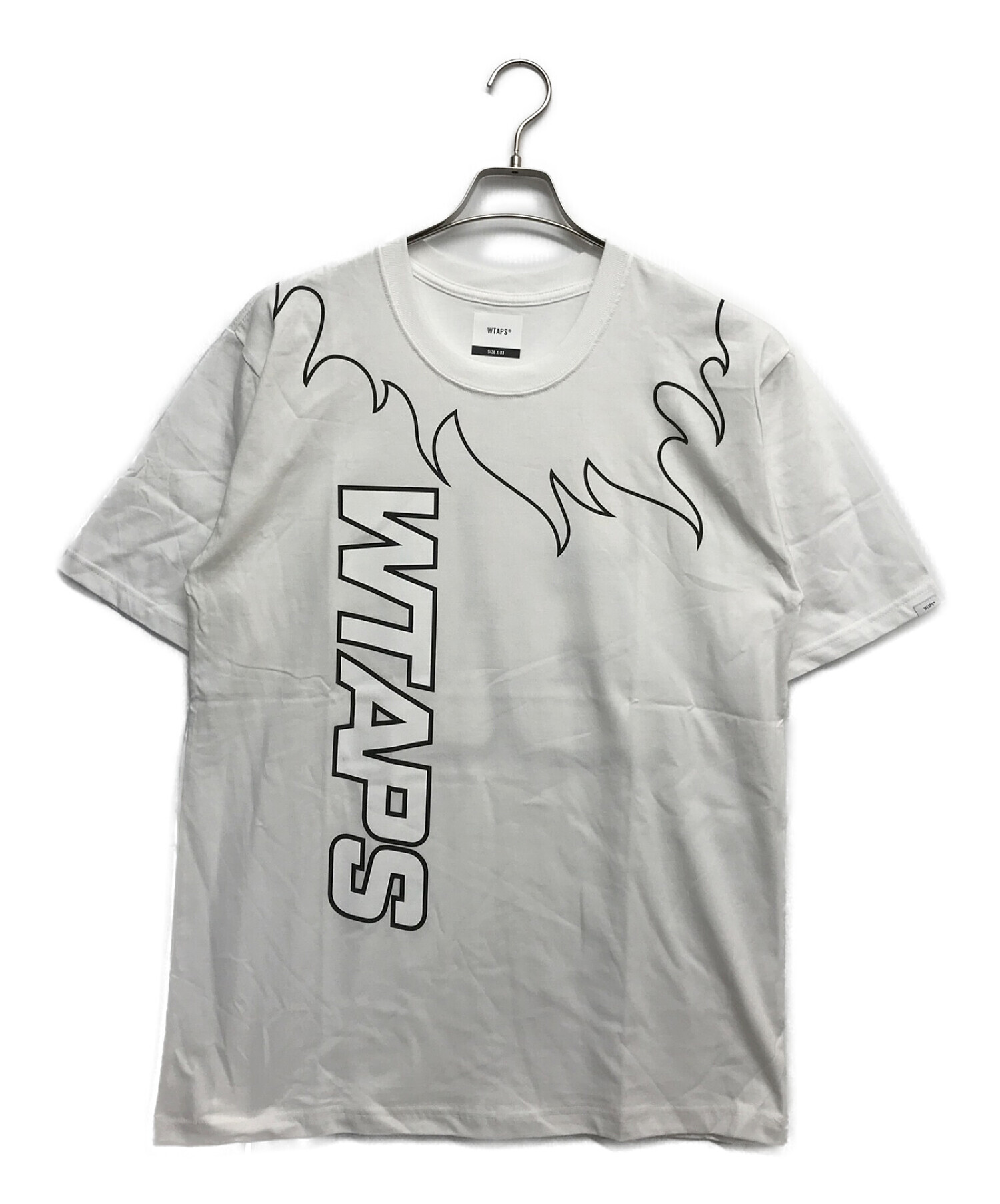 中古・古着通販】WTAPS (ダブルタップス) FLAMES TEE ホワイト サイズ