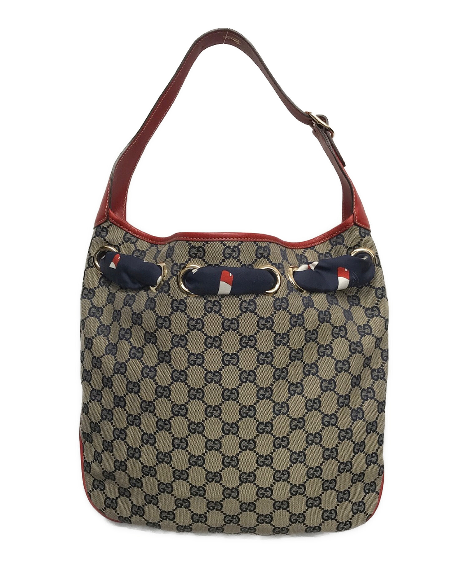 中古・古着通販】GUCCI (グッチ) スカーフ付きGGキャンバスショルダー