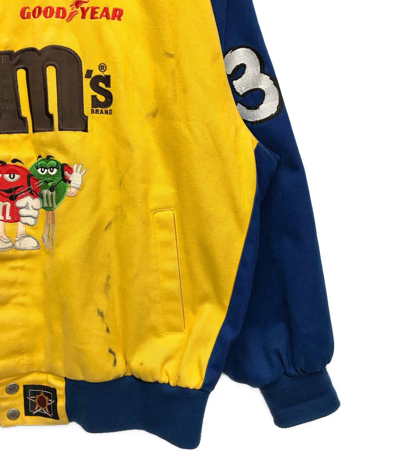 JH DESIGN (ジェイエイチデザイン) M&M'sレーシングジャケット イエロー×ブルー サイズ:2XL