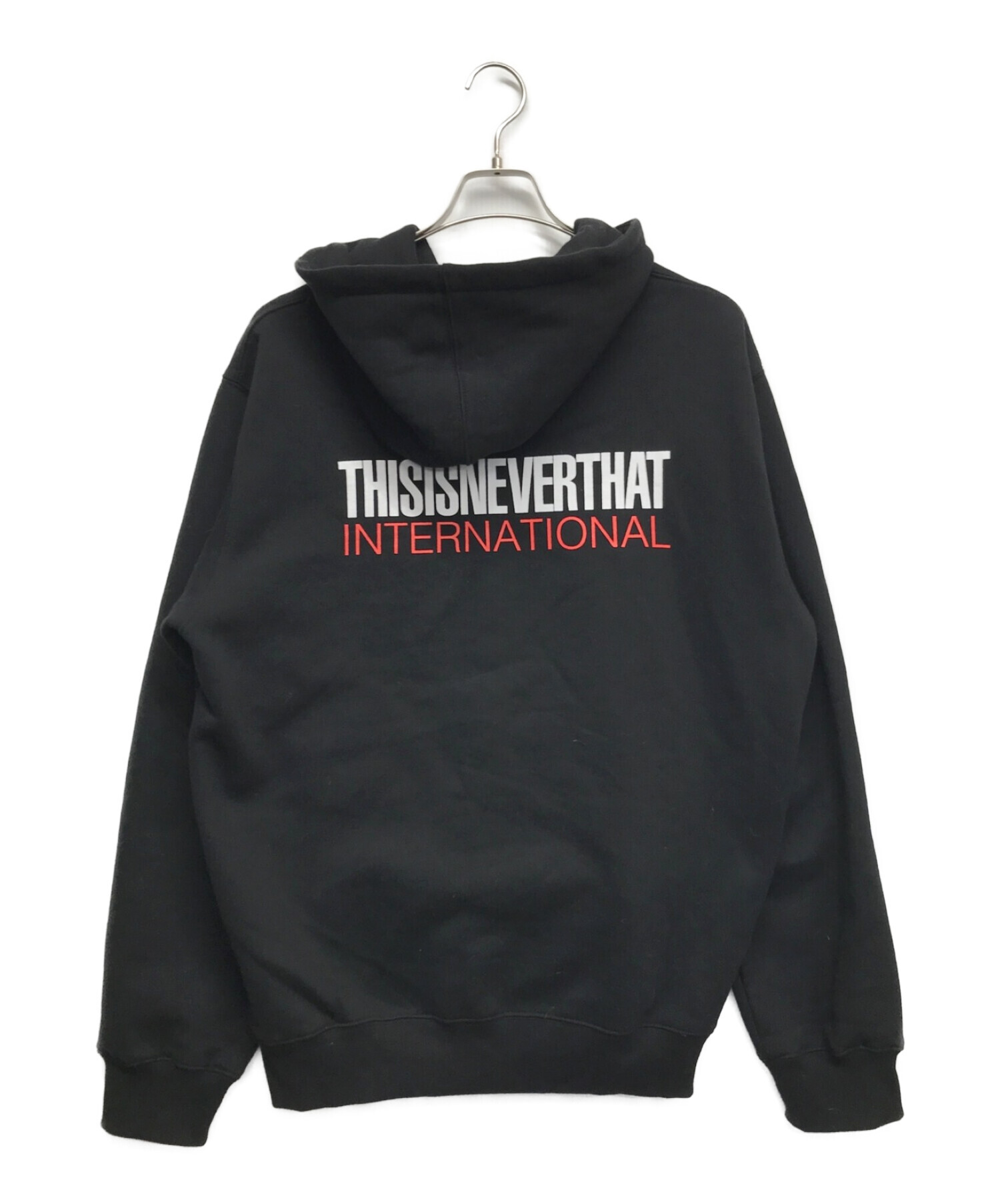 中古・古着通販】thisisneverthat (ディスイズネバーザット) CP INTL. Logo Zip Hoodie ブラック  サイズ:XL｜ブランド・古着通販 トレファク公式【TREFAC FASHION】スマホサイト