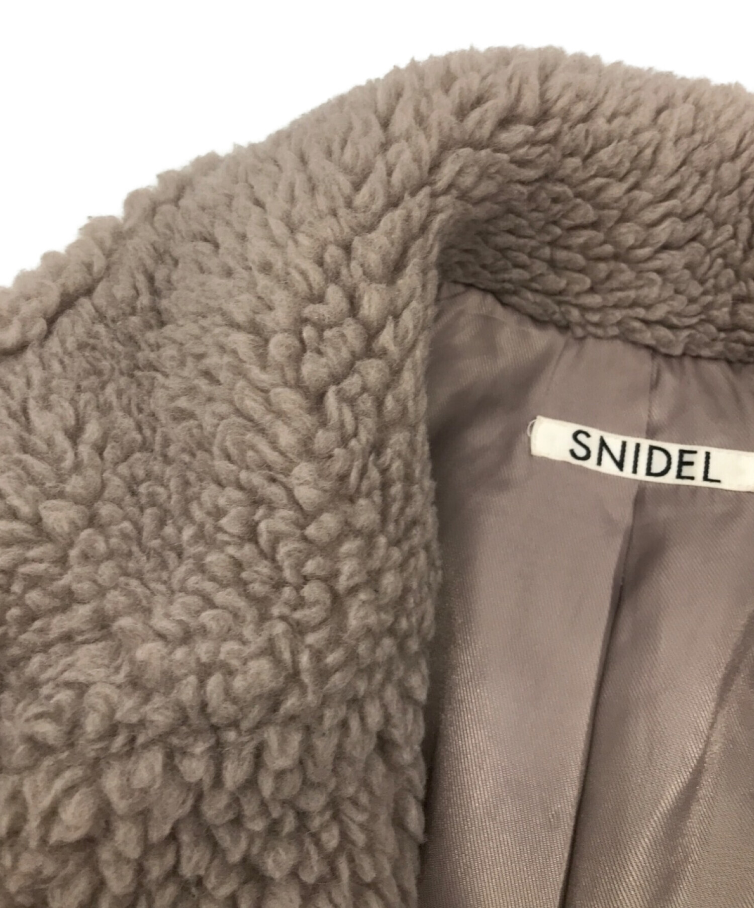 中古・古着通販】Snidel (スナイデル) ファーライクボアロングコート グレー サイズ:1｜ブランド・古着通販 トレファク公式【TREFAC  FASHION】スマホサイト