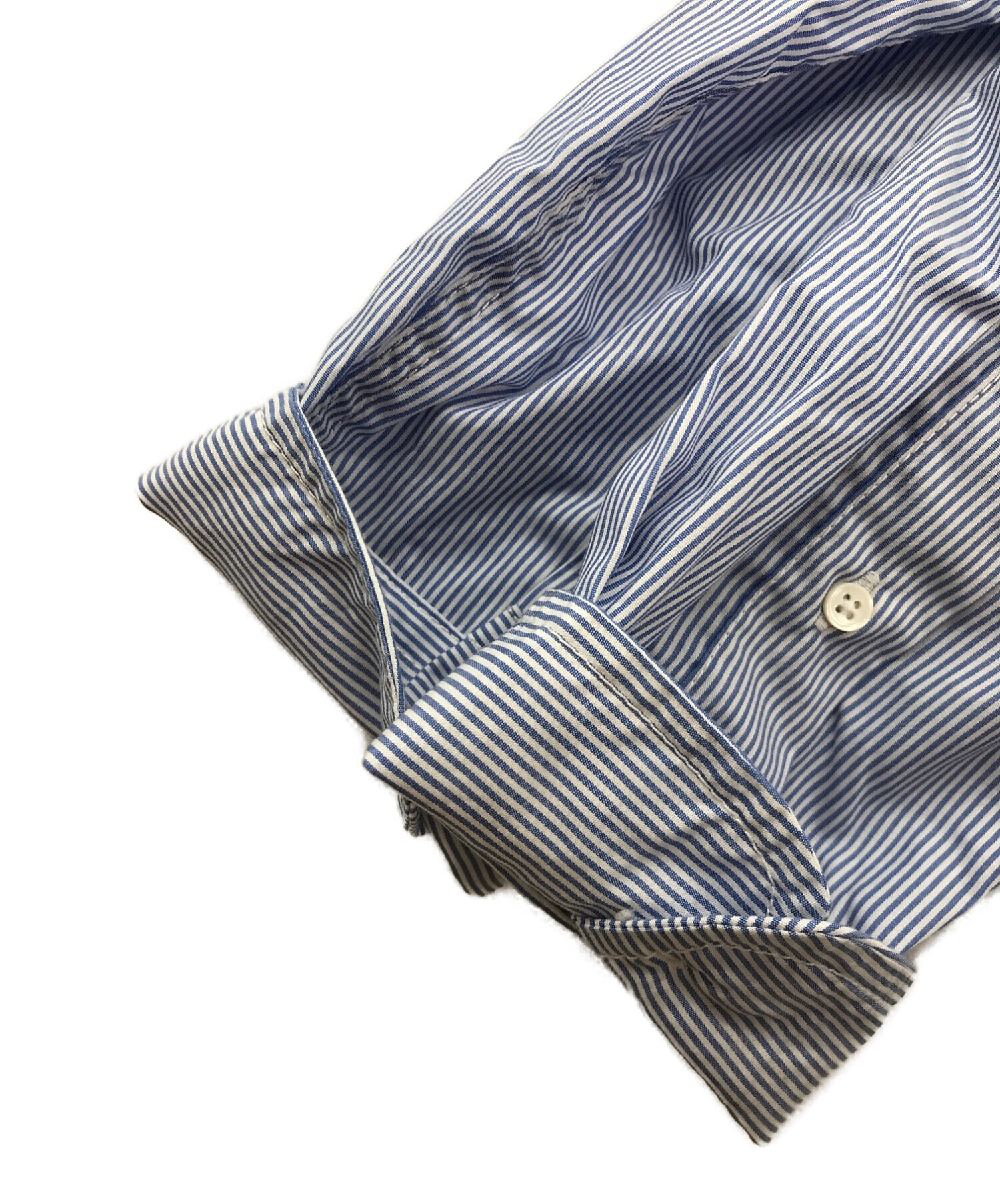 Tシャツ/カットソー(七分/長袖)COMME des GARCONS HOMME / コムデギャルソンオム | 90s 銀タグ ストライプ オーバーサイズ シャツ | ホワイト / ブルー | メンズ