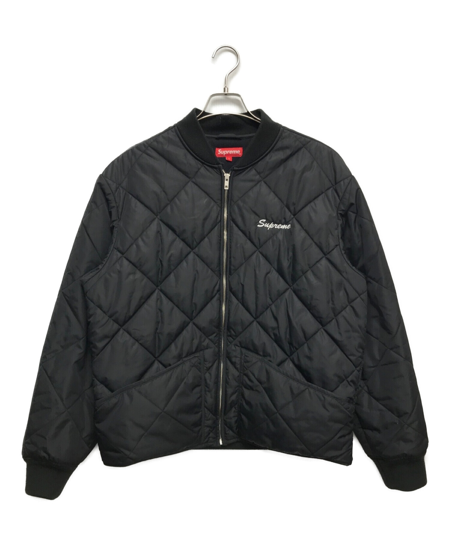 Supreme (シュプリーム) キルティングジャケット ブラック サイズ:L