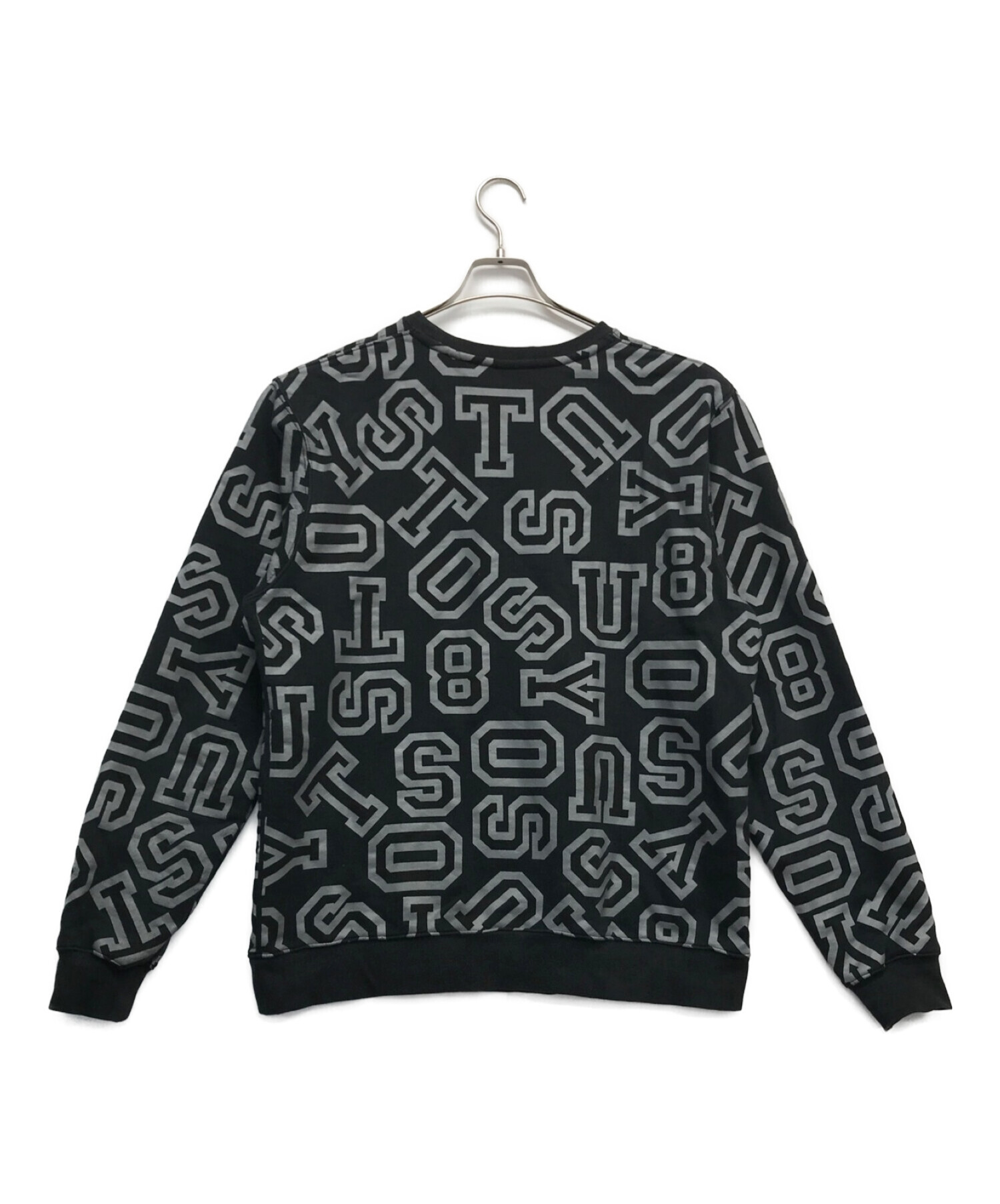 中古・古着通販】stussy (ステューシー) 総柄スウェット ブラック