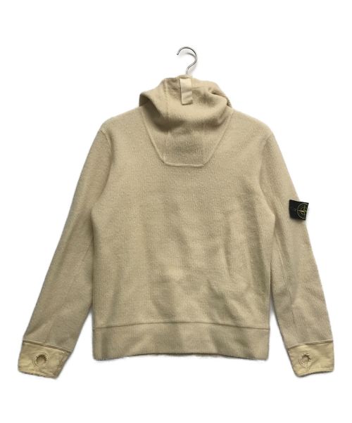 中古・古着通販】STONE ISLAND (ストーンアイランド) バラクラバウールニットパーカー アイボリー サイズ:M｜ブランド・古着通販  トレファク公式【TREFAC FASHION】スマホサイト