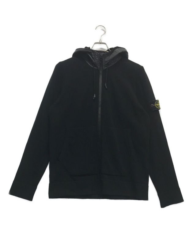 中古・古着通販】STONE ISLAND (ストーンアイランド) ジップアップニットパーカー ブラック サイズ:L｜ブランド・古着通販  トレファク公式【TREFAC FASHION】スマホサイト