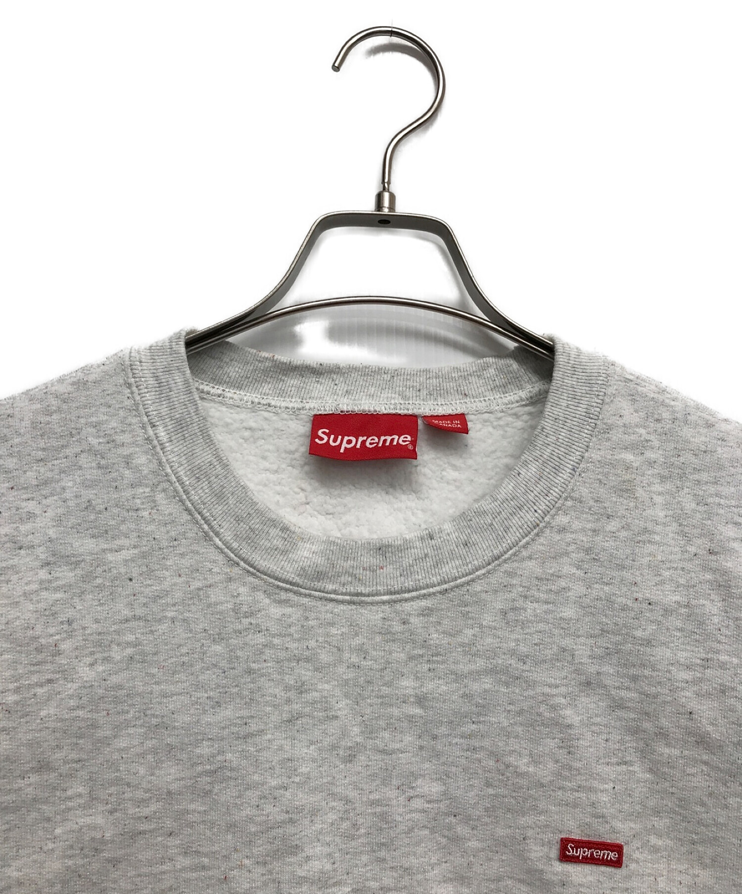 Supreme (シュプリーム) スモールボックスロゴトレーナー グレー サイズ:LARGE