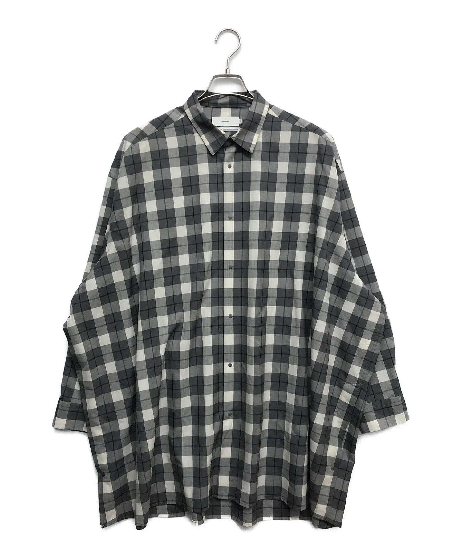 Graphpaper◇Marzotto Gingham Oversized Shirt/GM194-50507/ギンガム