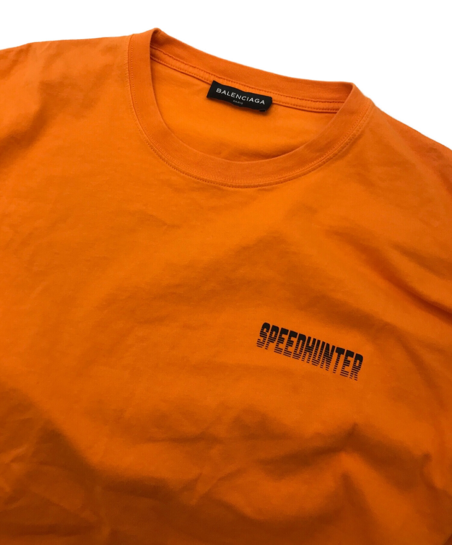 BALENCIAGA (バレンシアガ) スピードハンタープリントTシャツ オレンジ サイズ:M