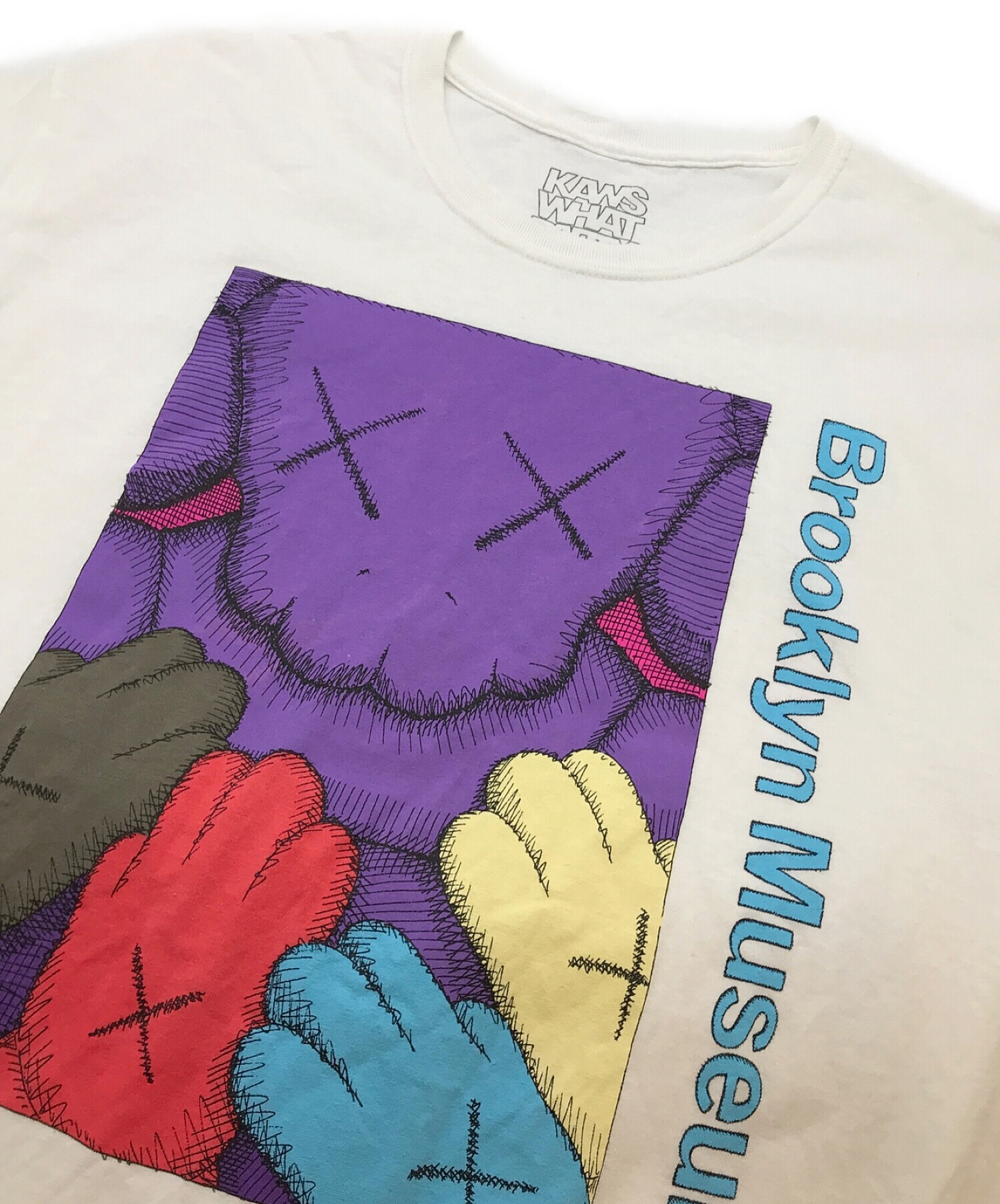 KAWS WHAT PARTY (カウズワットパーティ) プリントTシャツ ホワイト サイズ:L