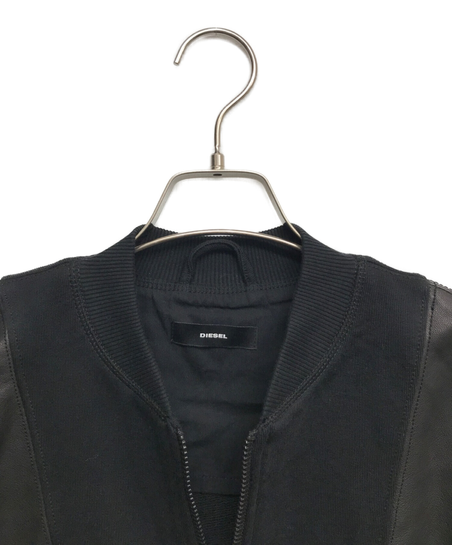 中古・古着通販】DIESEL (ディーゼル) レザー切替スウェット