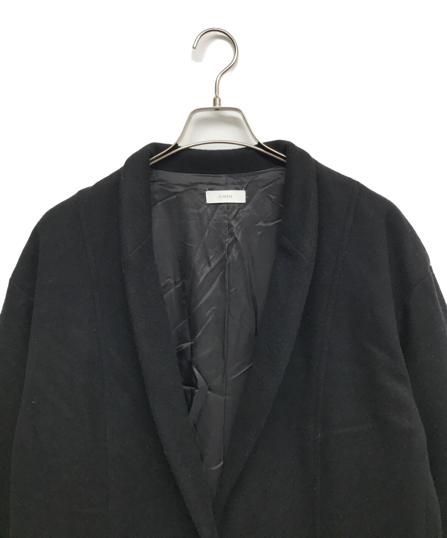 中古・古着通販】SIWEM (シウム) SUPER FINE WOOL KIMONO COAT ブラック サイズ:M｜ブランド・古着通販  トレファク公式【TREFAC FASHION】スマホサイト