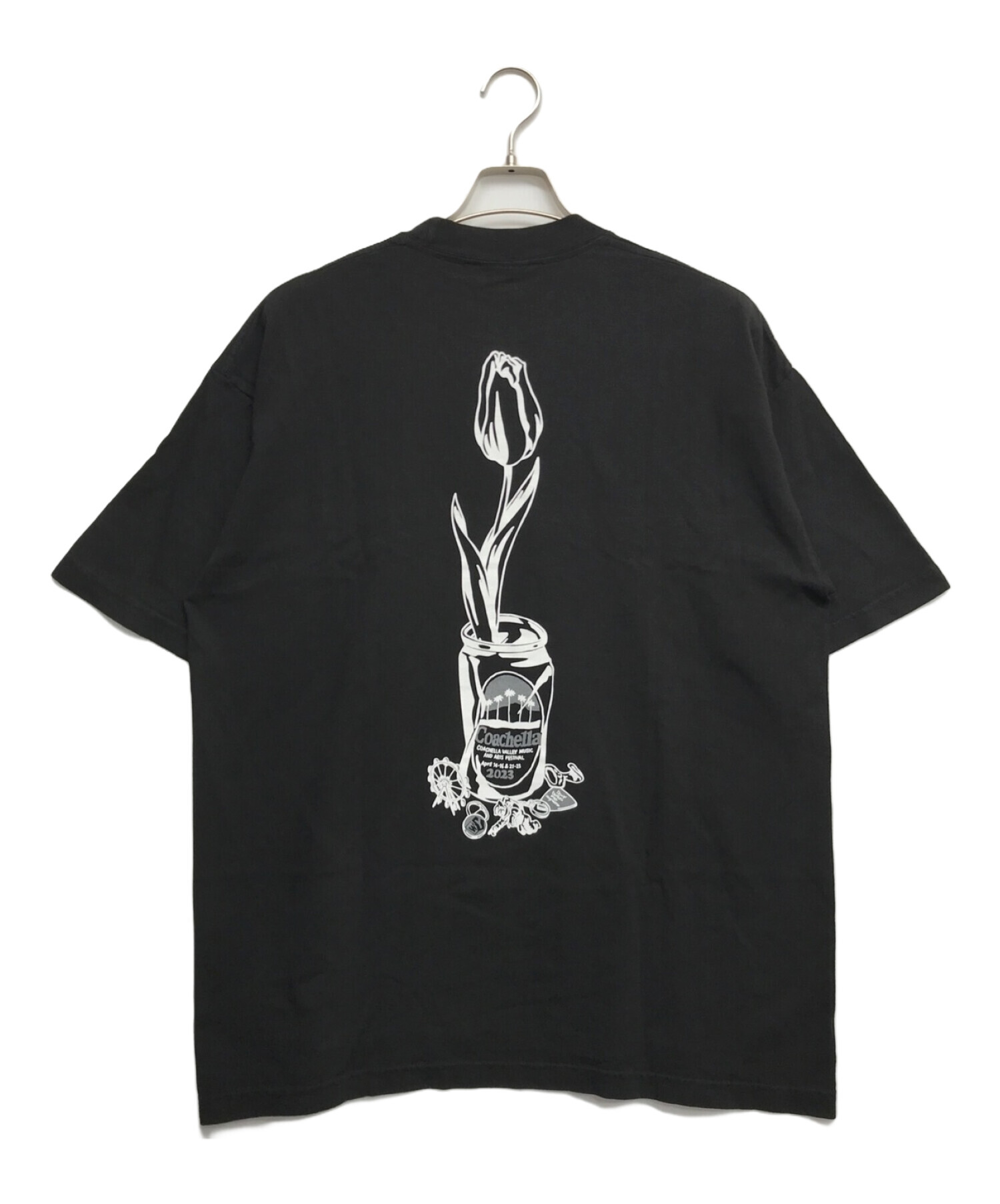 WASTED YOUTH (ウエステッド ユース) Coachella コラボプリントTシャツ ブラック サイズ:L