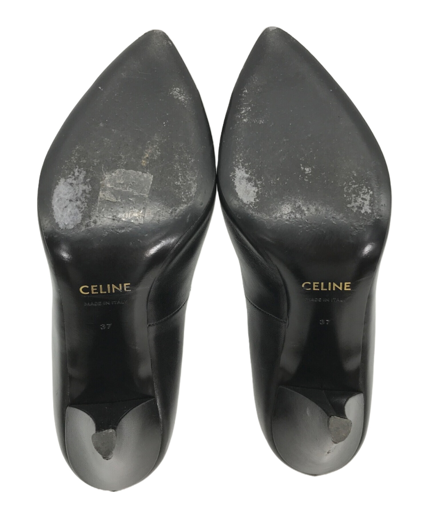 CELINE (セリーヌ) レザーパンプス ブラック サイズ:37