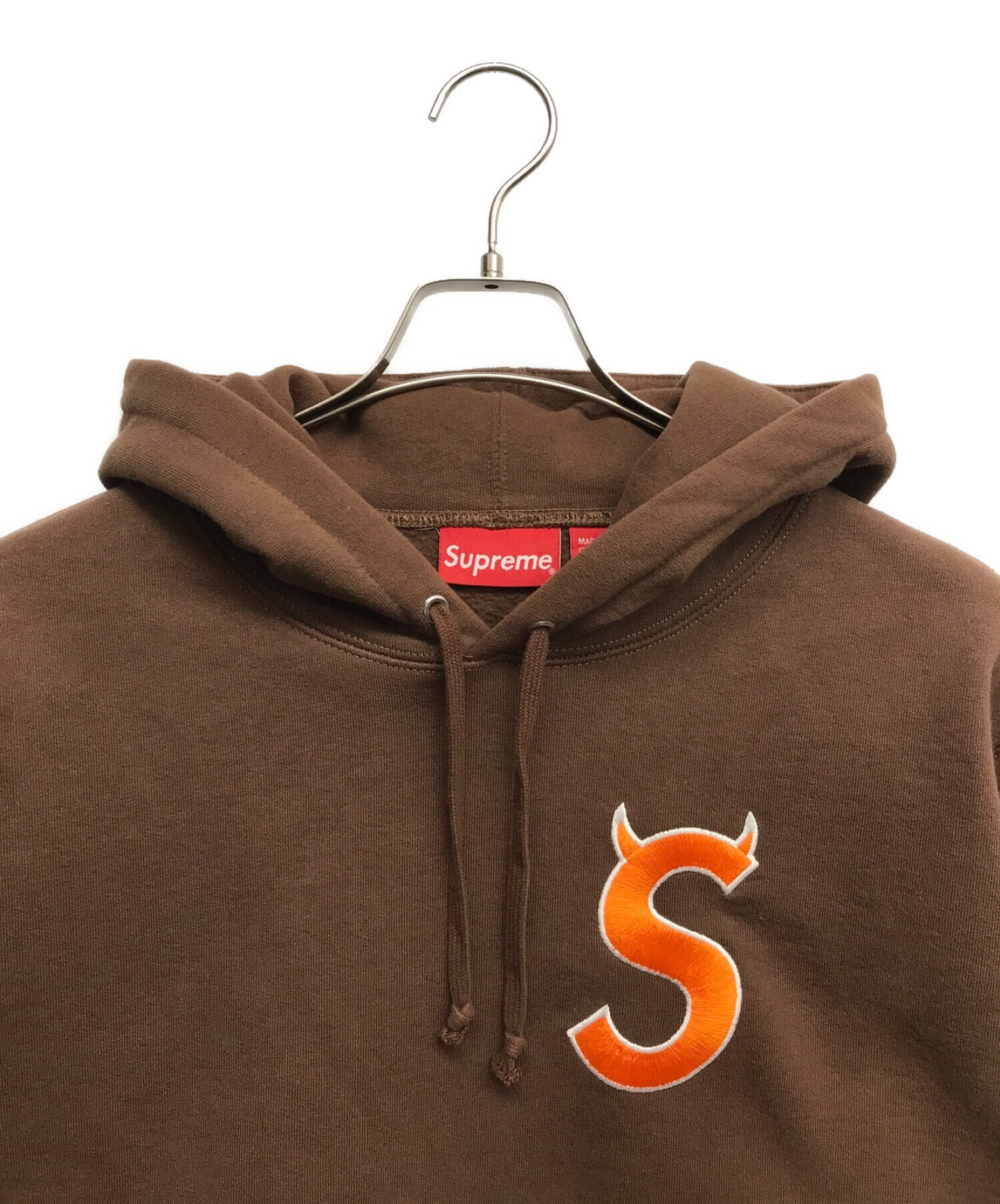 SUPREME (シュプリーム) S Logo Hooded Sweatshirt ブラウン サイズ:S